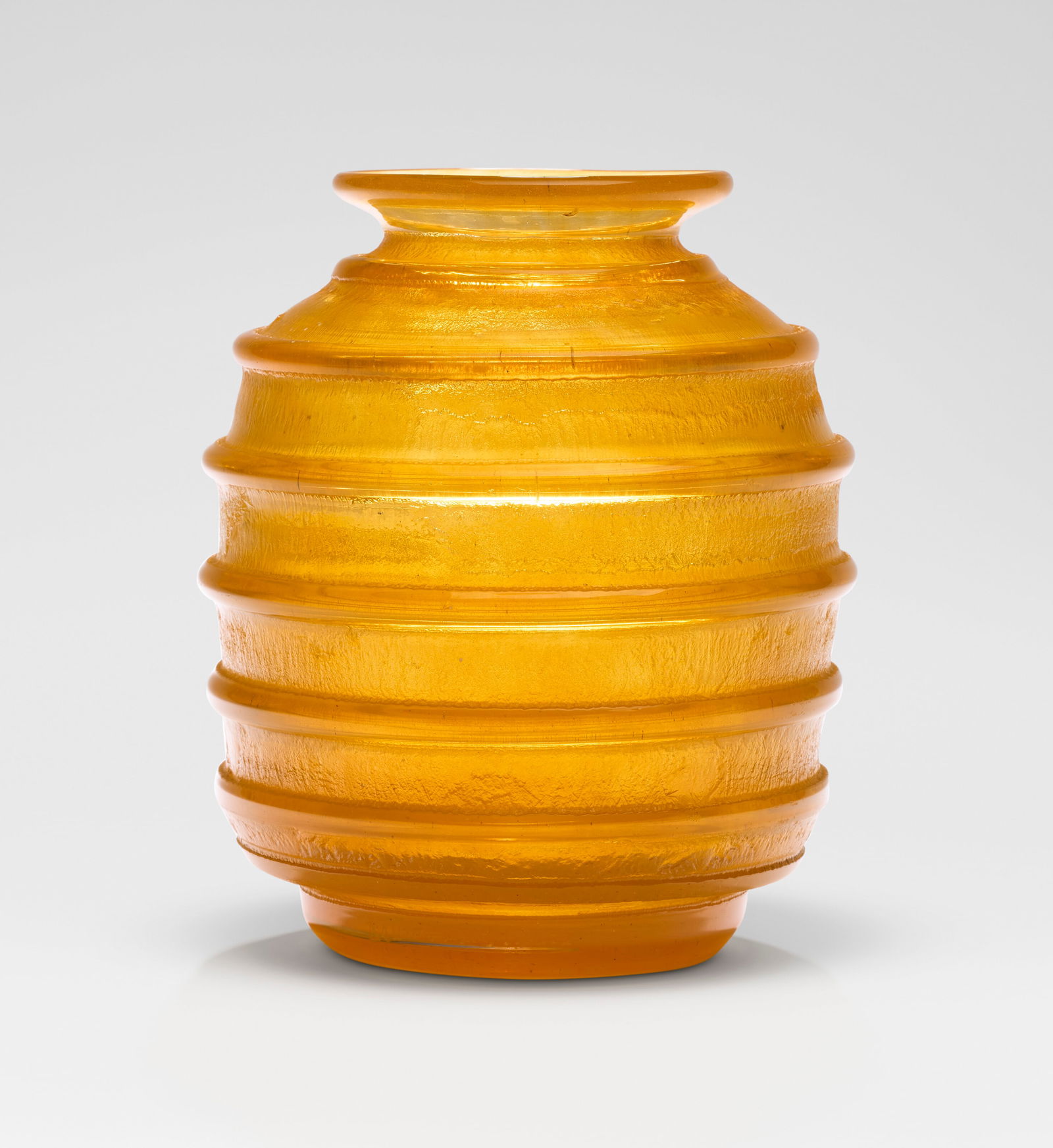 DAUM 'Relief' Vase, circa 1928-1931: DAUM 'Relief' Vase, circa 1928-1931 Details acid-etched glass 73⁄8 in. (18.7 cm) high, 6 in. (15.2 cm) diameter signed DAUM NANCY FRANCE and with the Croix de Lorraine Provenance French Antique