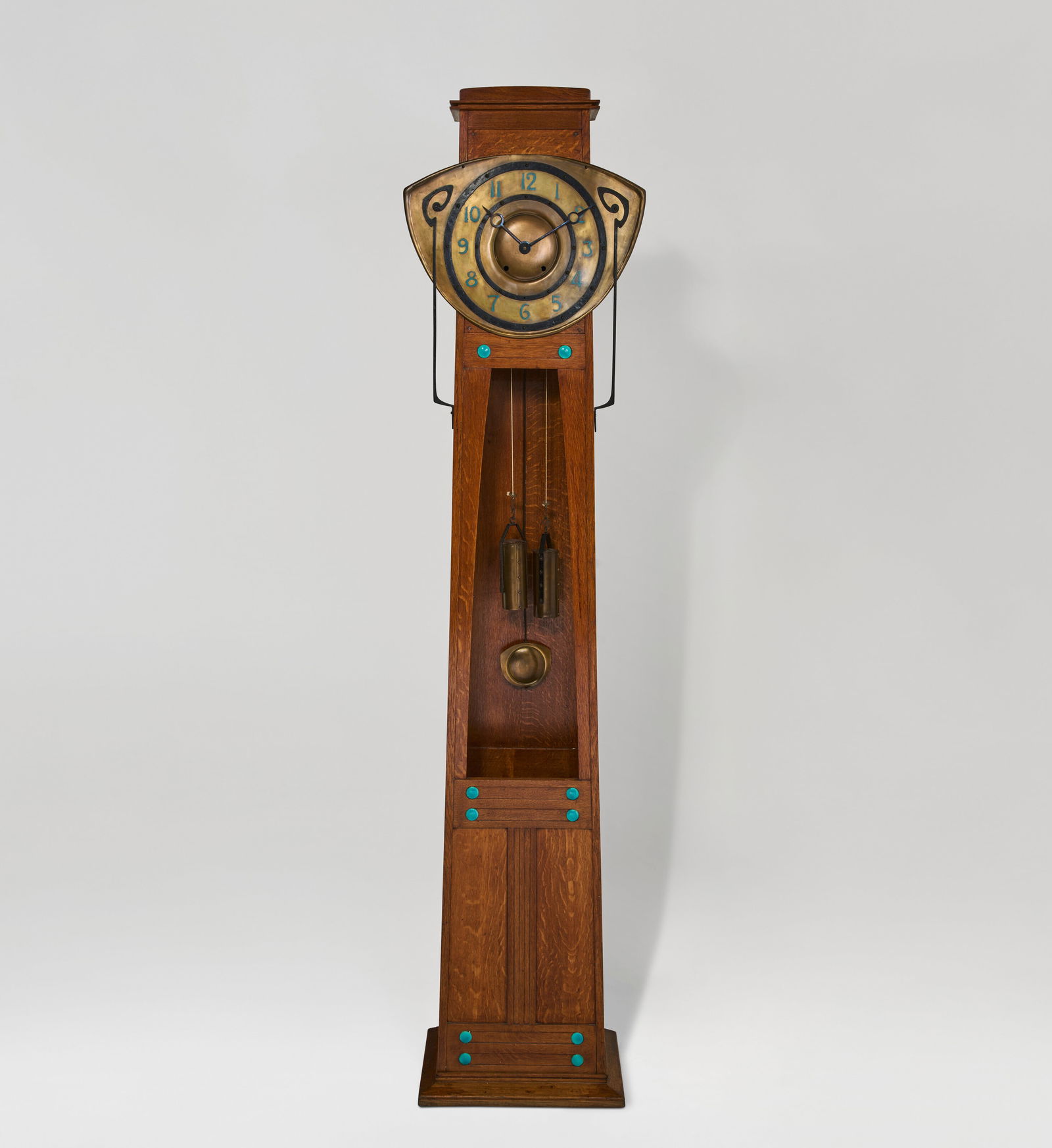GUSTAVE SERRURIER-BOVY (1858-1910) Long Case Clock, from the 'Perle Double' Series, circa 1905 (1 of 3)