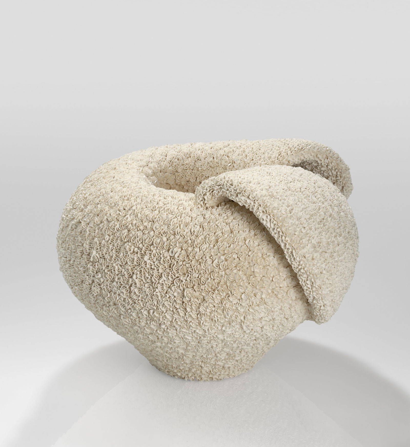 MAKIKO HATTORI (B. 1984) 'Shirushi (Sign)', 2012: MAKIKO HATTORI (B. 1984) 'Shirushi (Sign)', 2012 Details porcelain biscuit 103⁄4 in. (27.3 cm) high, 14 in. (35.5cm) diameter