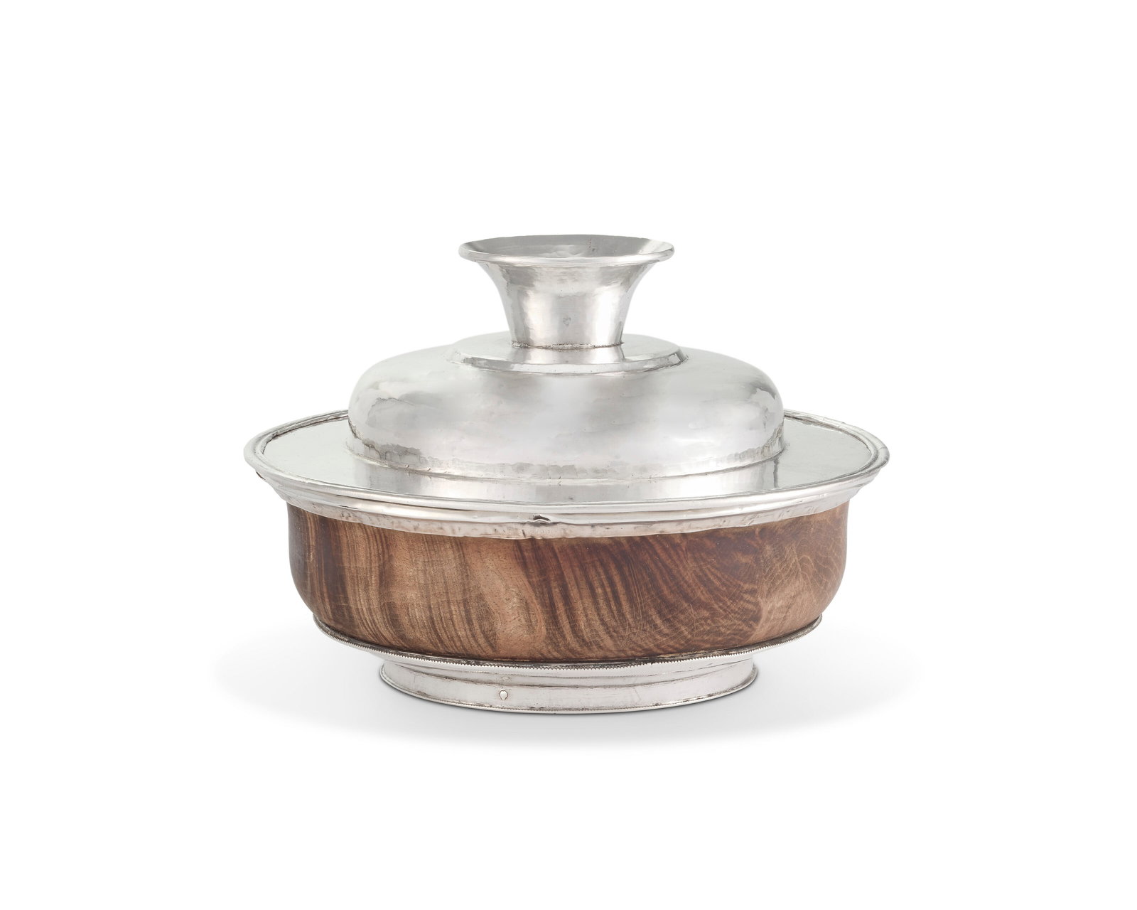 A SILVER-MOUNTED WOOD MAZER BOWL AND COVER PROBABLY SECOND QUARTER 17TH CENTURY (1 of 1)