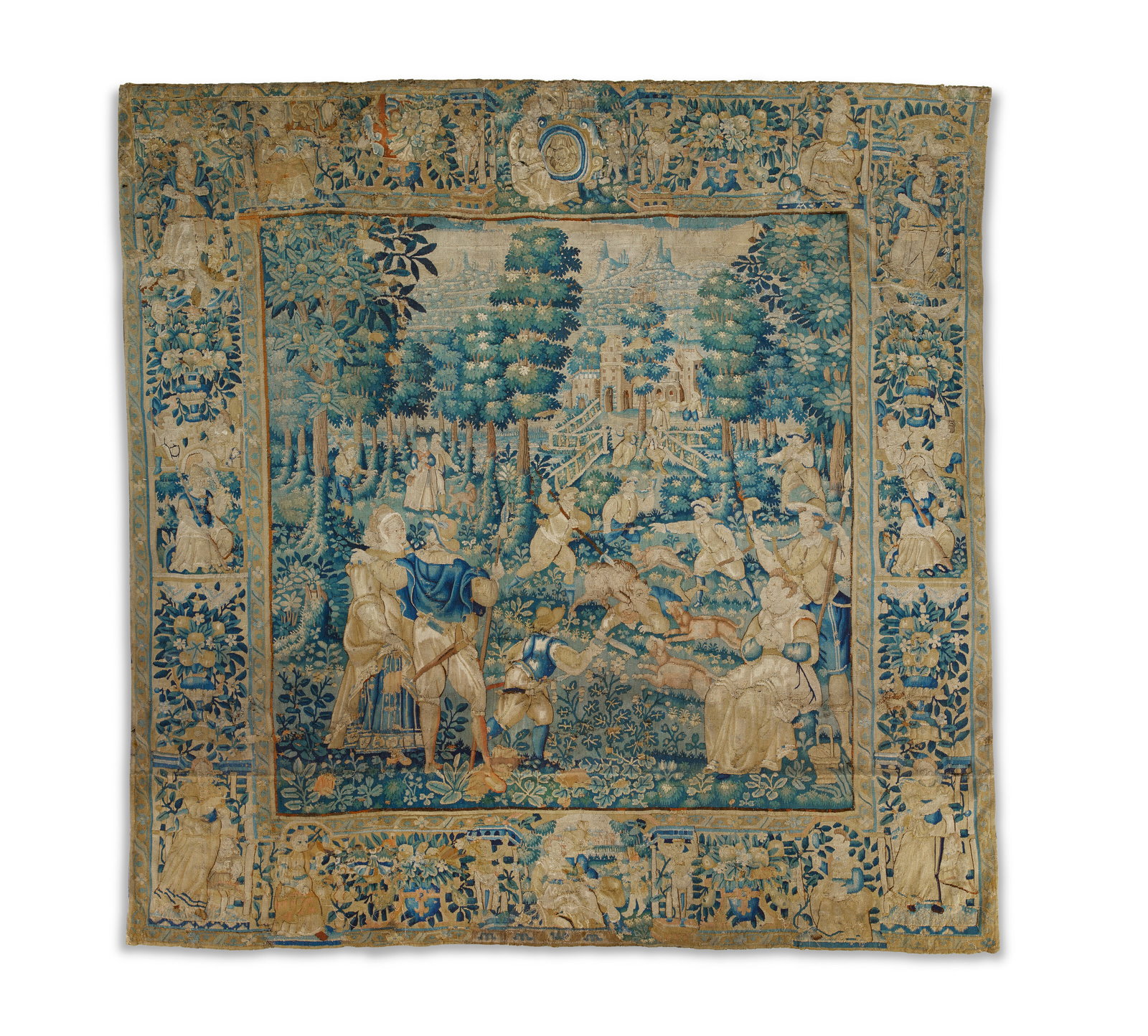 A FLEMISH GAME PARK TAPESTRY SECOND HALF 16TH CENTURY (1 of 2)