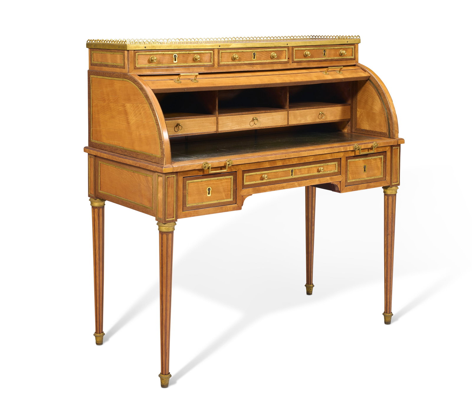 A LOUIS XVI ORMOLU-MOUNTED CITRONNIER AND AMARANTH BUREAU A CYLINDRE BY JACQUES LAURENT COSSON OR (1 of 6)