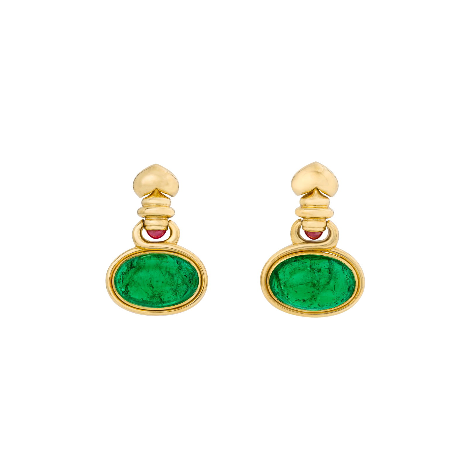 EMERALD AND RUBY EARCLIPS (1 of 4)