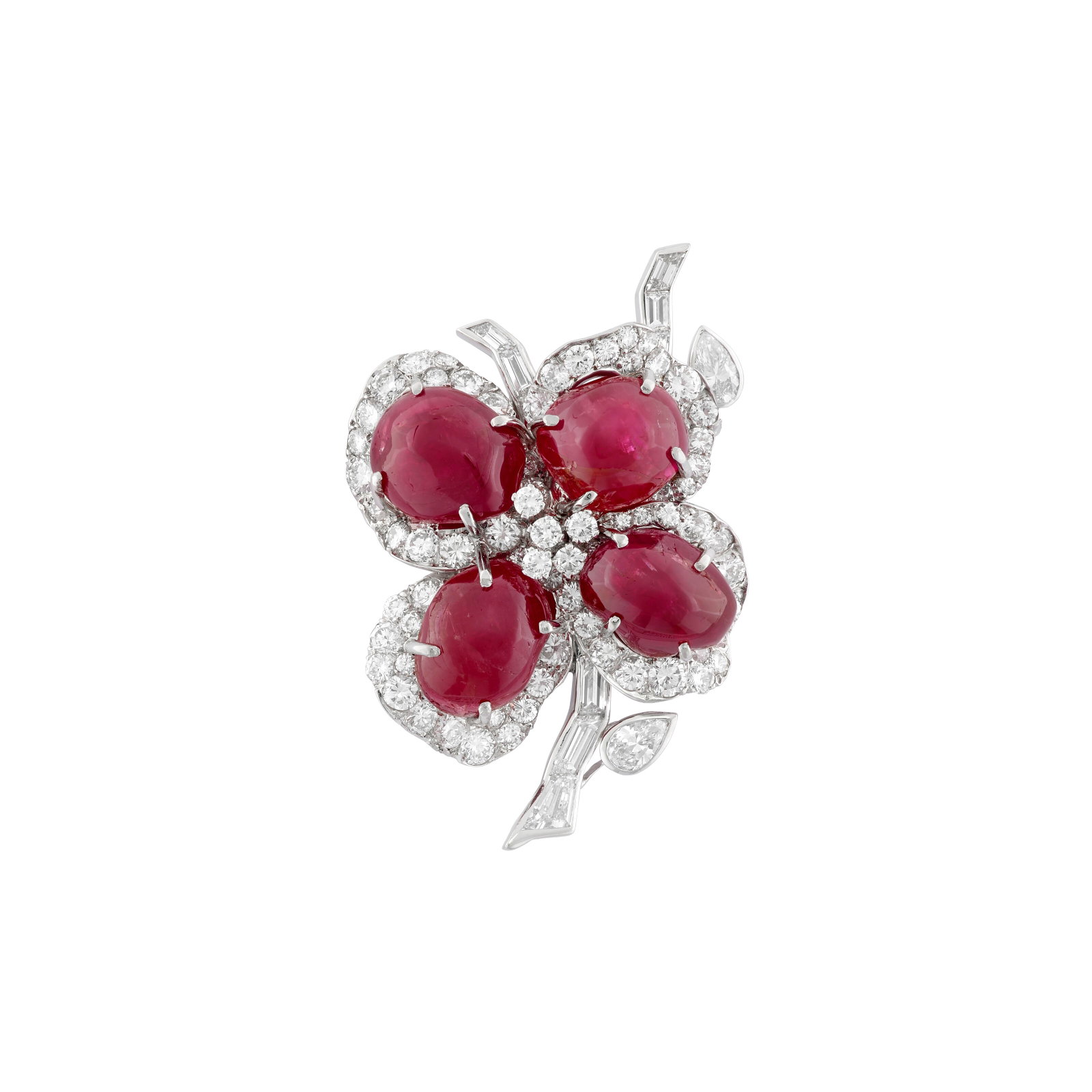 RUBY AND DIAMOND BROOCH (1 of 3)