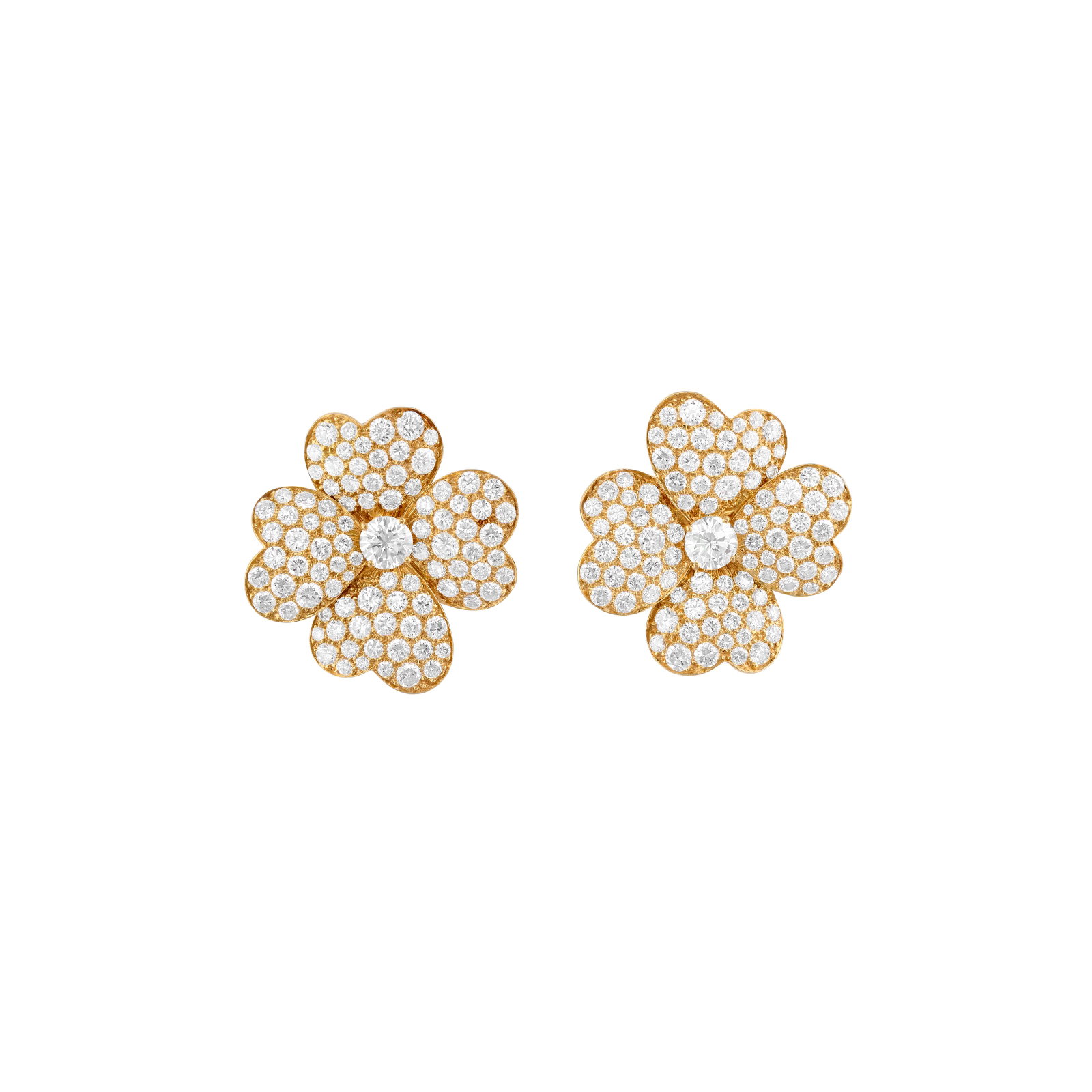 VAN CLEEF & ARPELS DIAMOND 'FRIVOLE' EARRINGS (1 of 3)