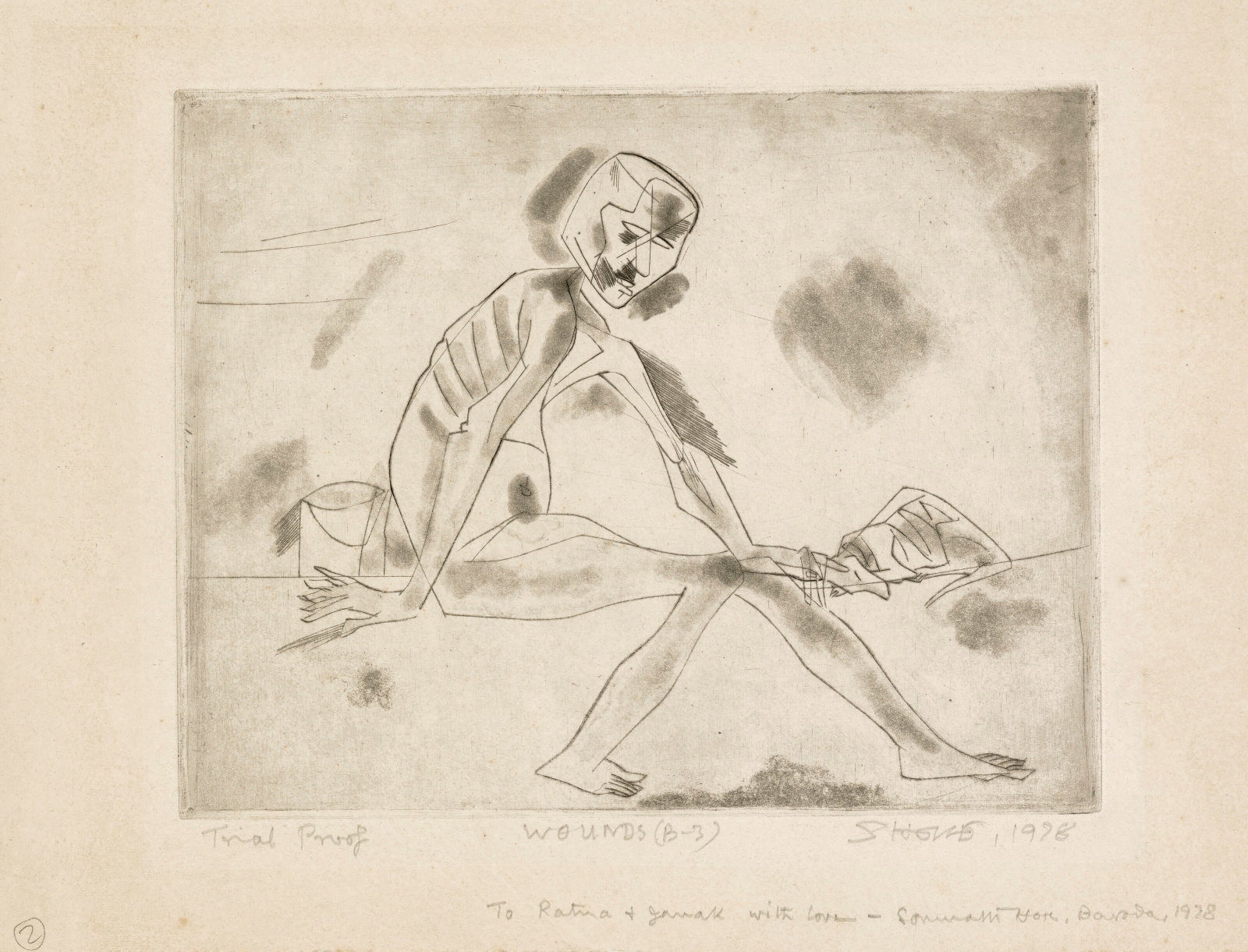 SOMNATH HORE (1920-2006) Wounds (B-3) (1 of 1)