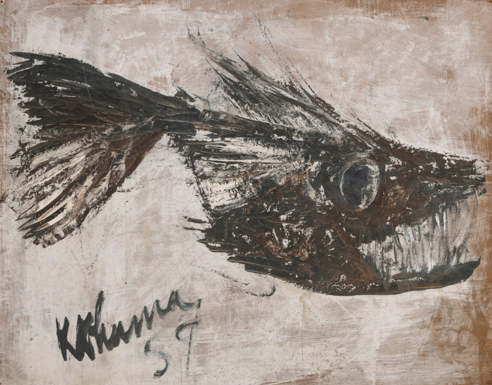 KRISHEN KHANNA (B. 1925) Untitled (Underwater Predator) (1 of 1)