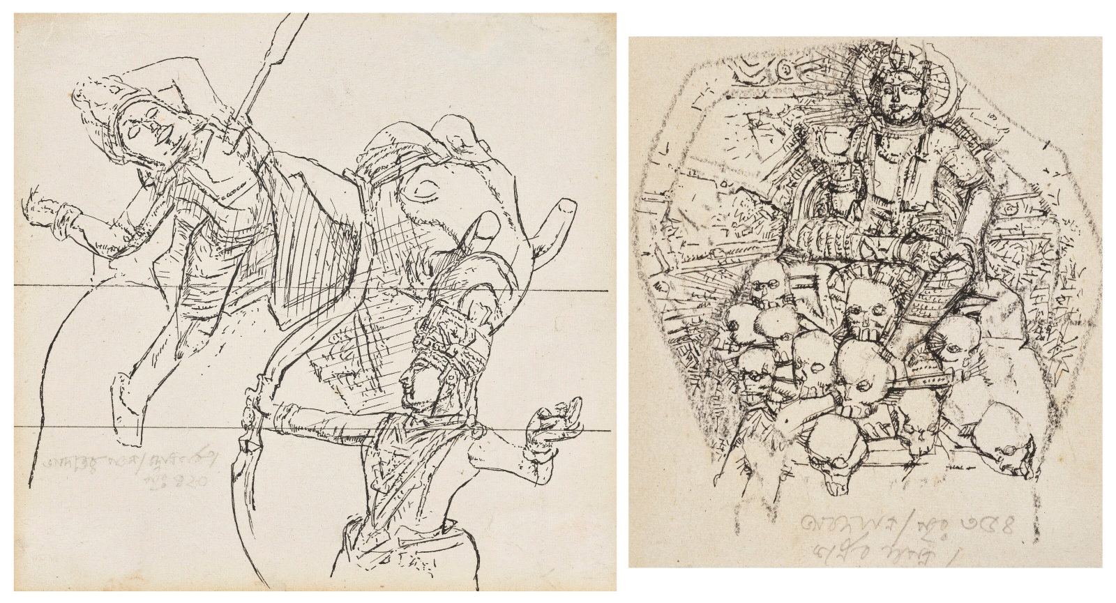 GANESH PYNE (1937-2013) Untitled (Dream 420); Untitled (Dream 354) (1 of 3)