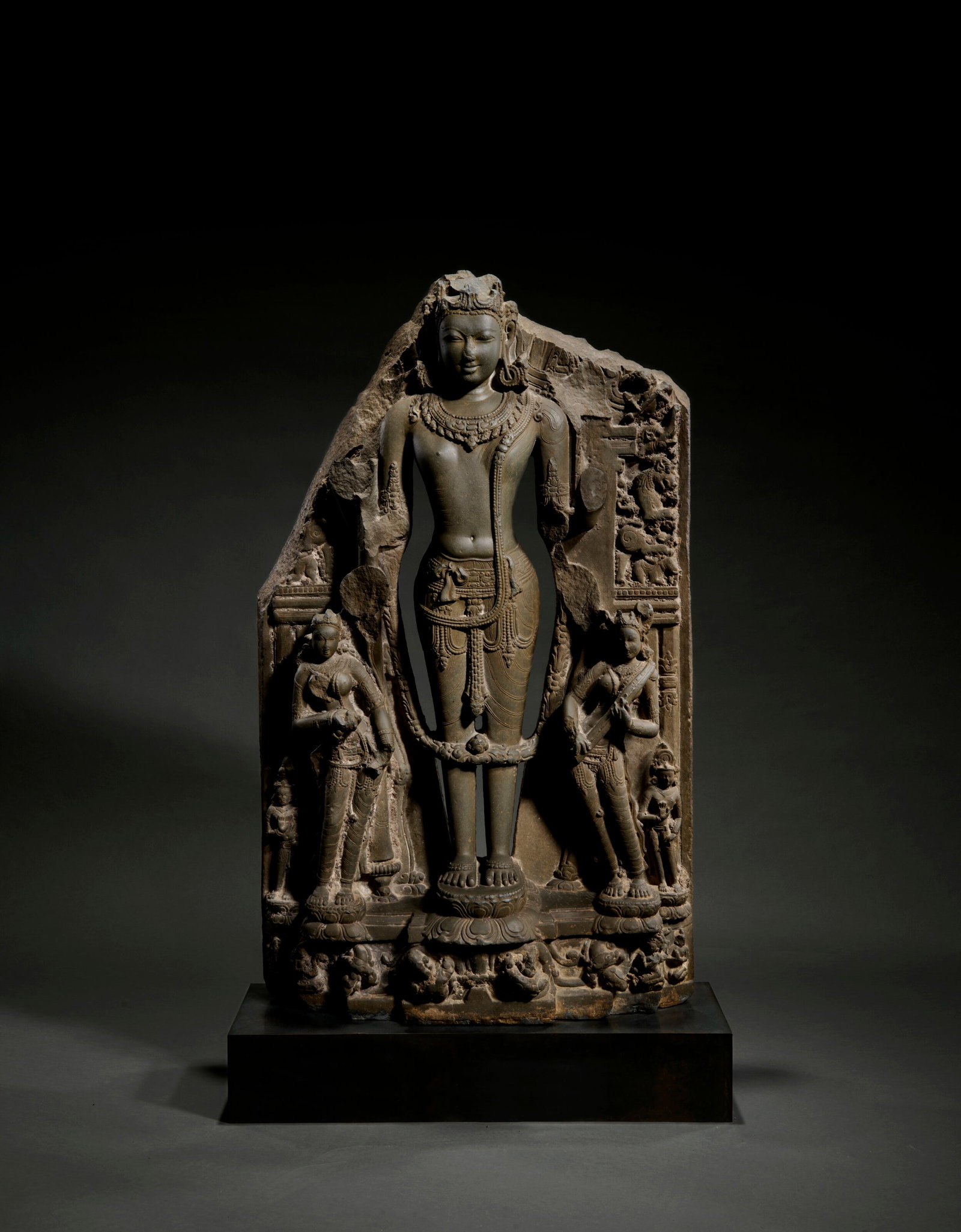 A BLACKSTONE STELE OF VISHNU NORTHEAST INDIA, PALA PERIOD, 11TH–12TH CENTURY (1 of 1)