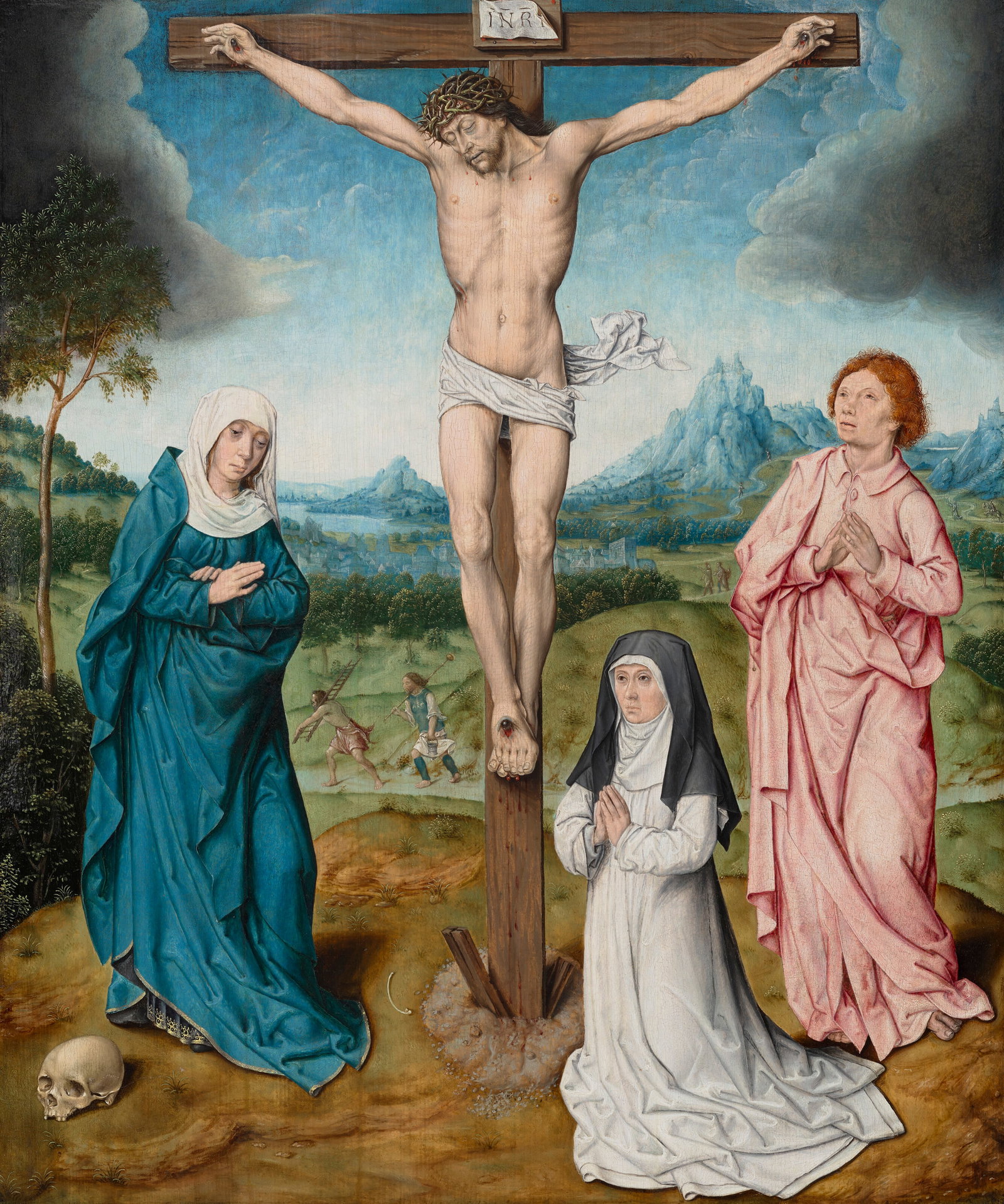 WORKSHOP OF ALBRECHT BOUTS (LEUVEN C. 1452-1549) The Crucifixion with the Virgin Mary, Saint John: Details WORKSHOP OF ALBRECHT BOUTS (LEUVEN C. 1452-1549) The Crucifixion with the Virgin Mary, Saint John the Evangelist, and a kneeling donatrix oil on panel 28 ¼ x 23 7⁄8 in. (71.8 x 60.6