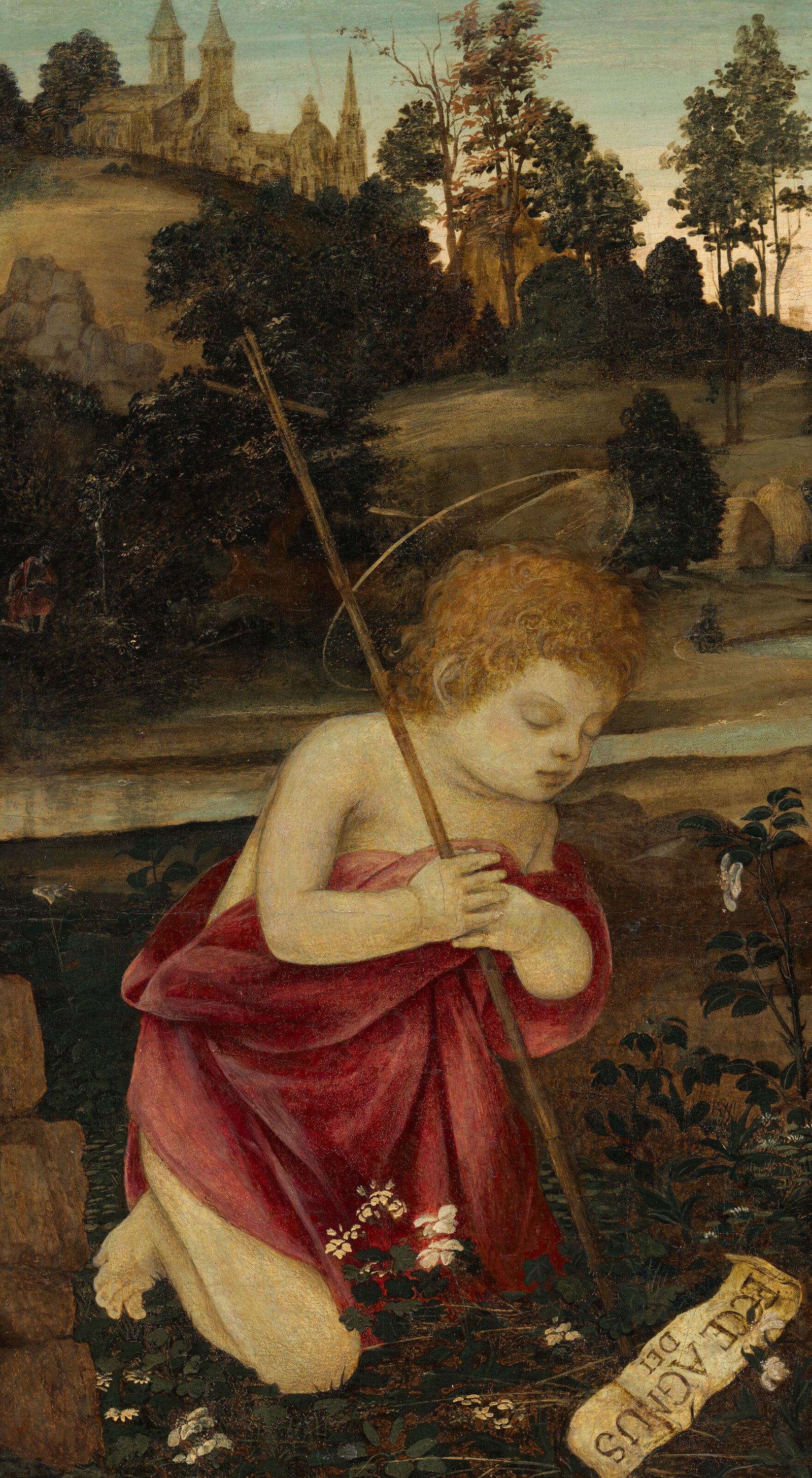 FILIPPINO LIPPI (PRATO C. 1457-1504 FLORENCE) The young Saint John the Baptist praying in a (1 of 4)