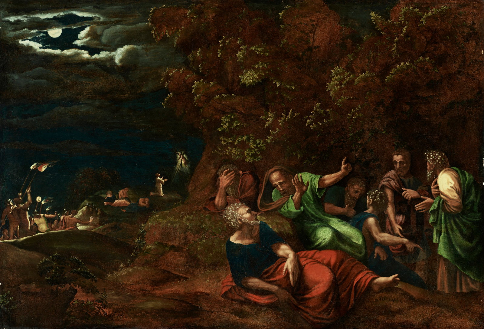 CIRCLE OF PEDRO MACHUCA (Toledo c.1490-c.1550 Granada) Christ on the Mount of Olives (1 of 4)