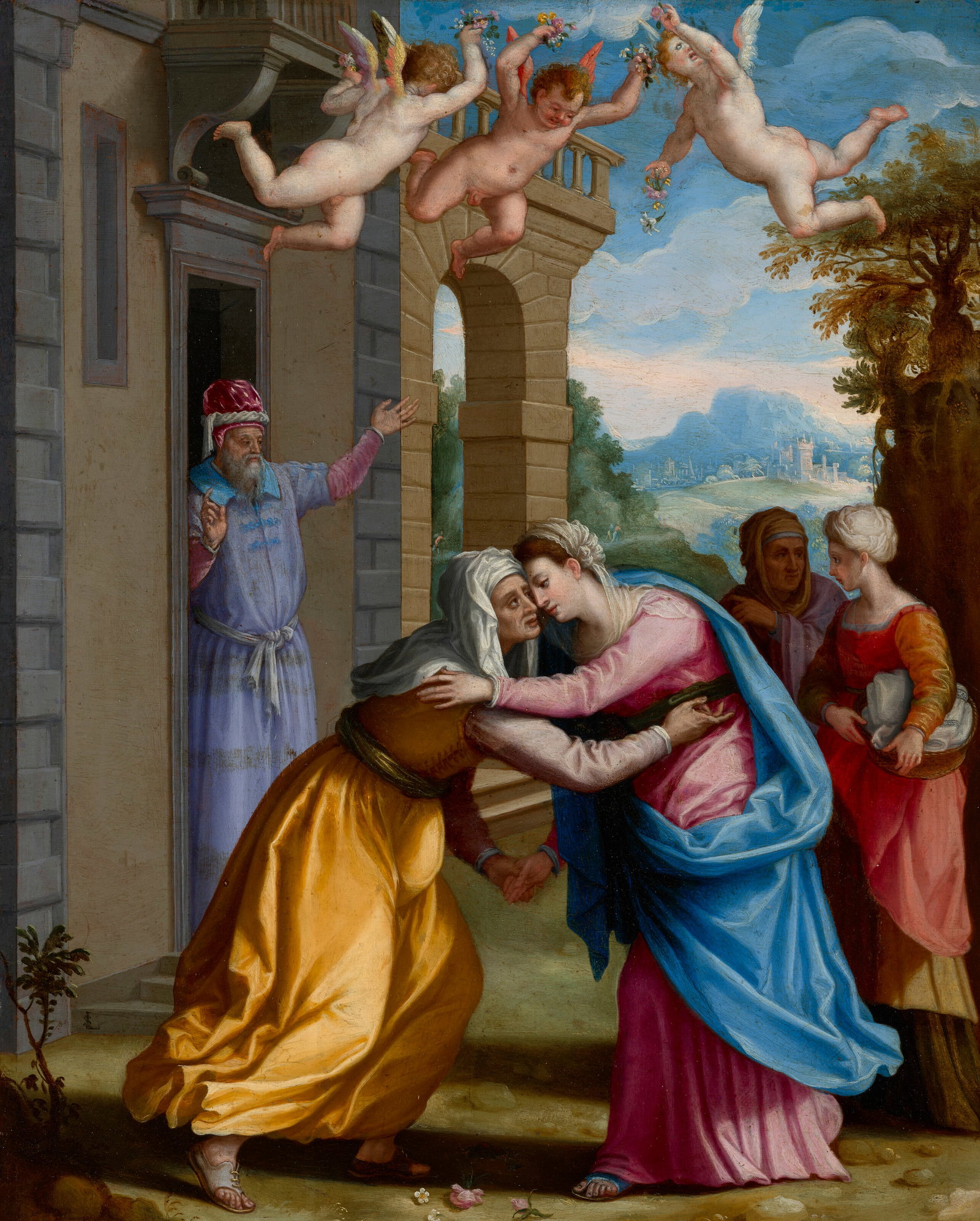 LORENZO SCIORINI, CALLED LORENZO VAIANI (FLORENCE C.1540-1598) The Visitation (1 of 4)