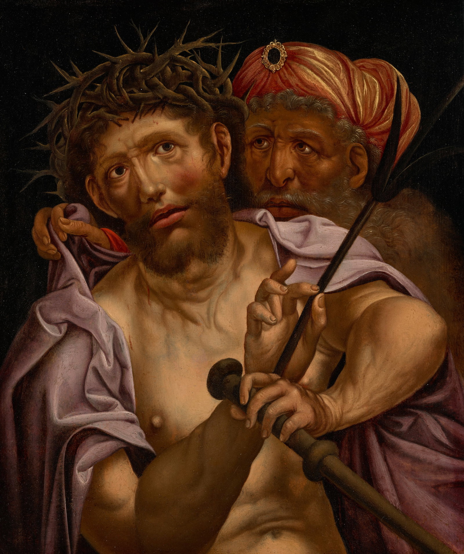 ANTWERP SCHOOL, LATE 16TH CENTURY Christ Mocked: Details ANTWERP SCHOOL, LATE 16TH CENTURY Christ Mocked oil on panel 16 1⁄8 x 13 ½ in. (41.05 x 34.35 cm.) Provenance with Jacques Leegenhoek, Paris, by 1970. Anonymous sale; D