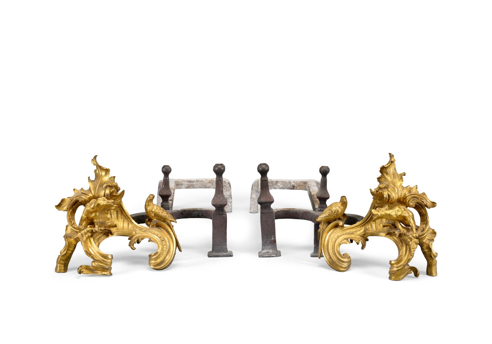 PAIRE DE CHENETS DE STYLE LOUIS XV (1 of 4)