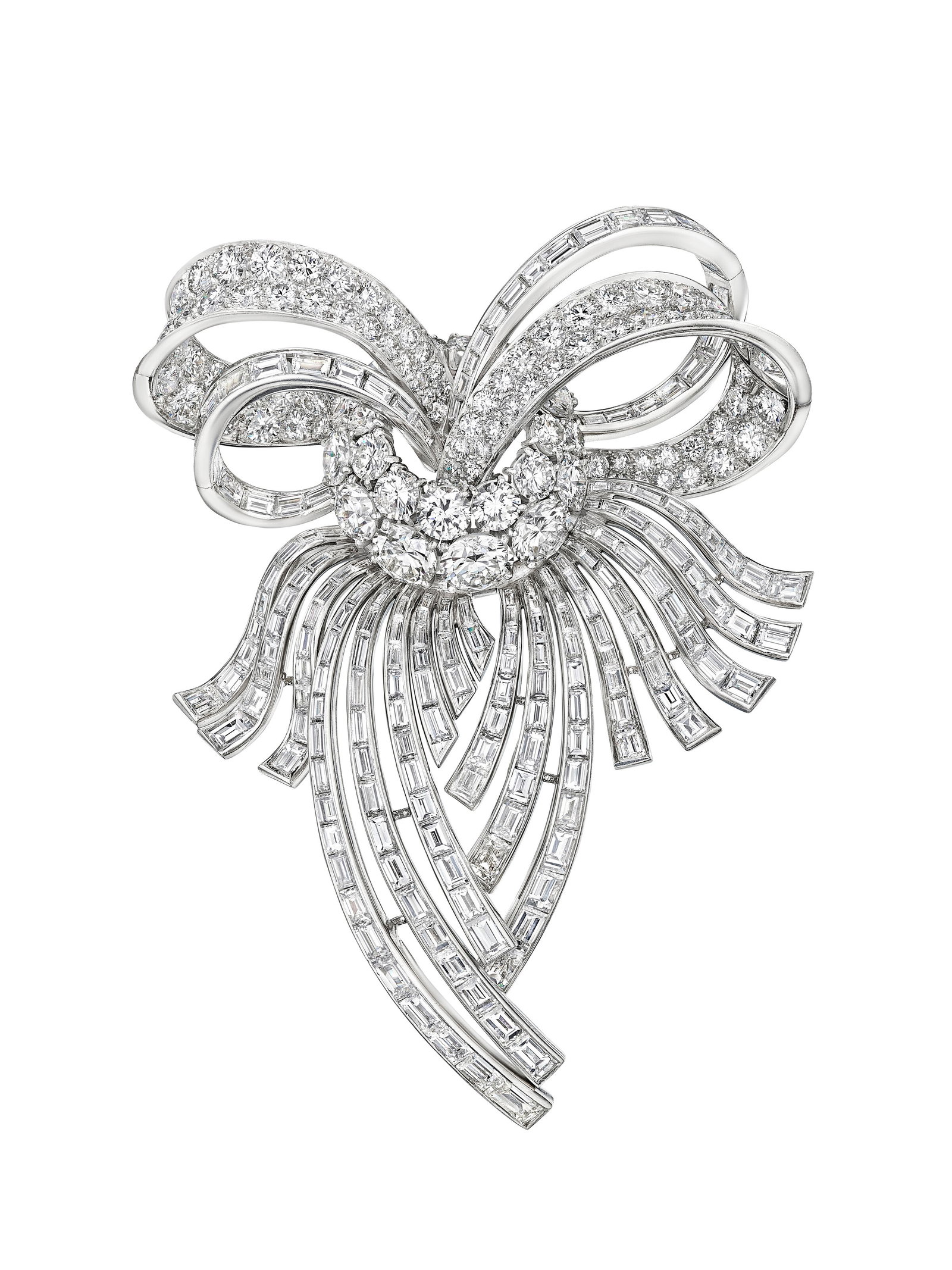 HARRY WINSTON DIAMOND BOW BROOCH (1 of 3)