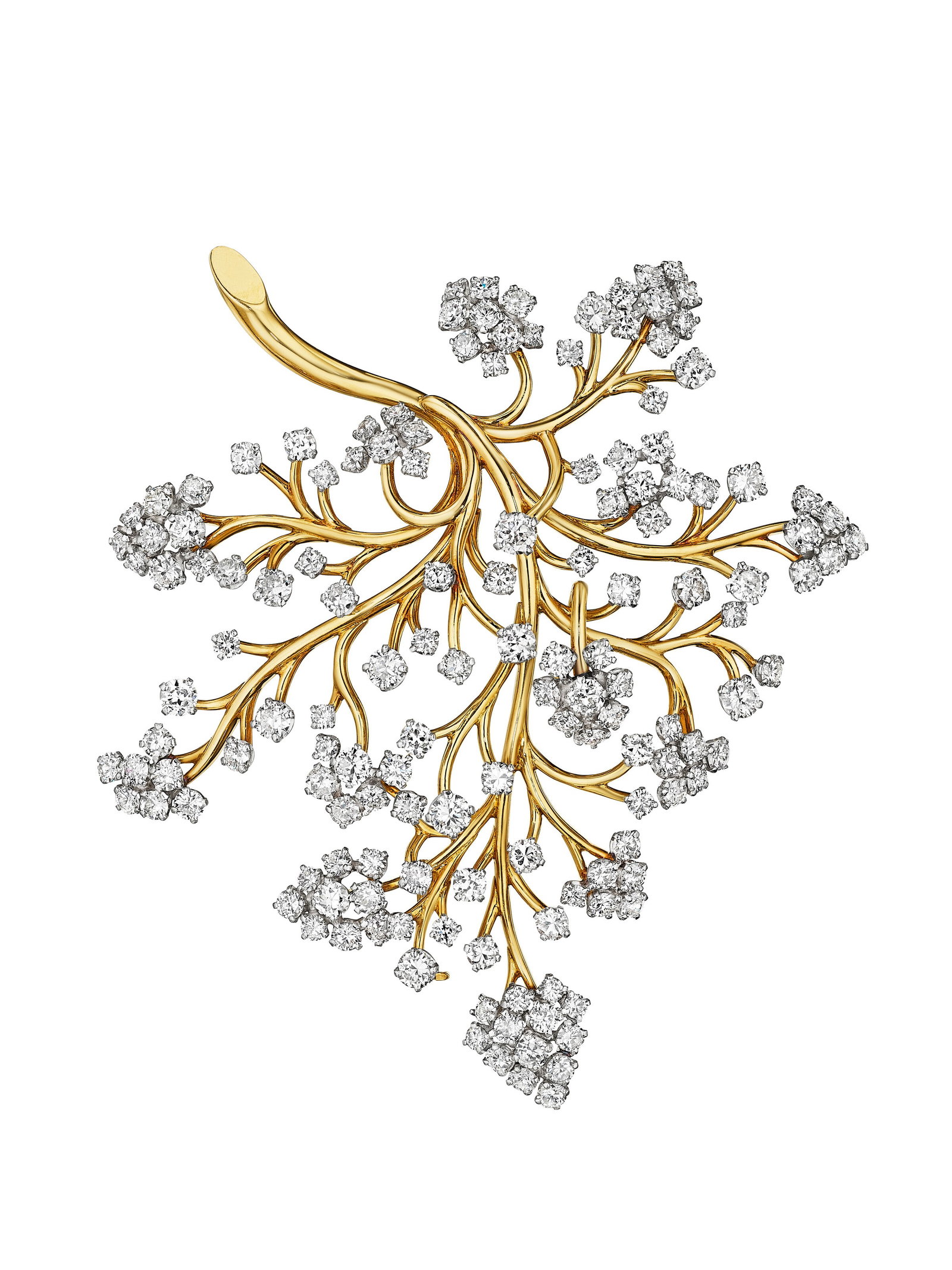 VAN CLEEF & ARPELS DIAMOND 'FERN' CLIP-BROOCH (1 of 3)