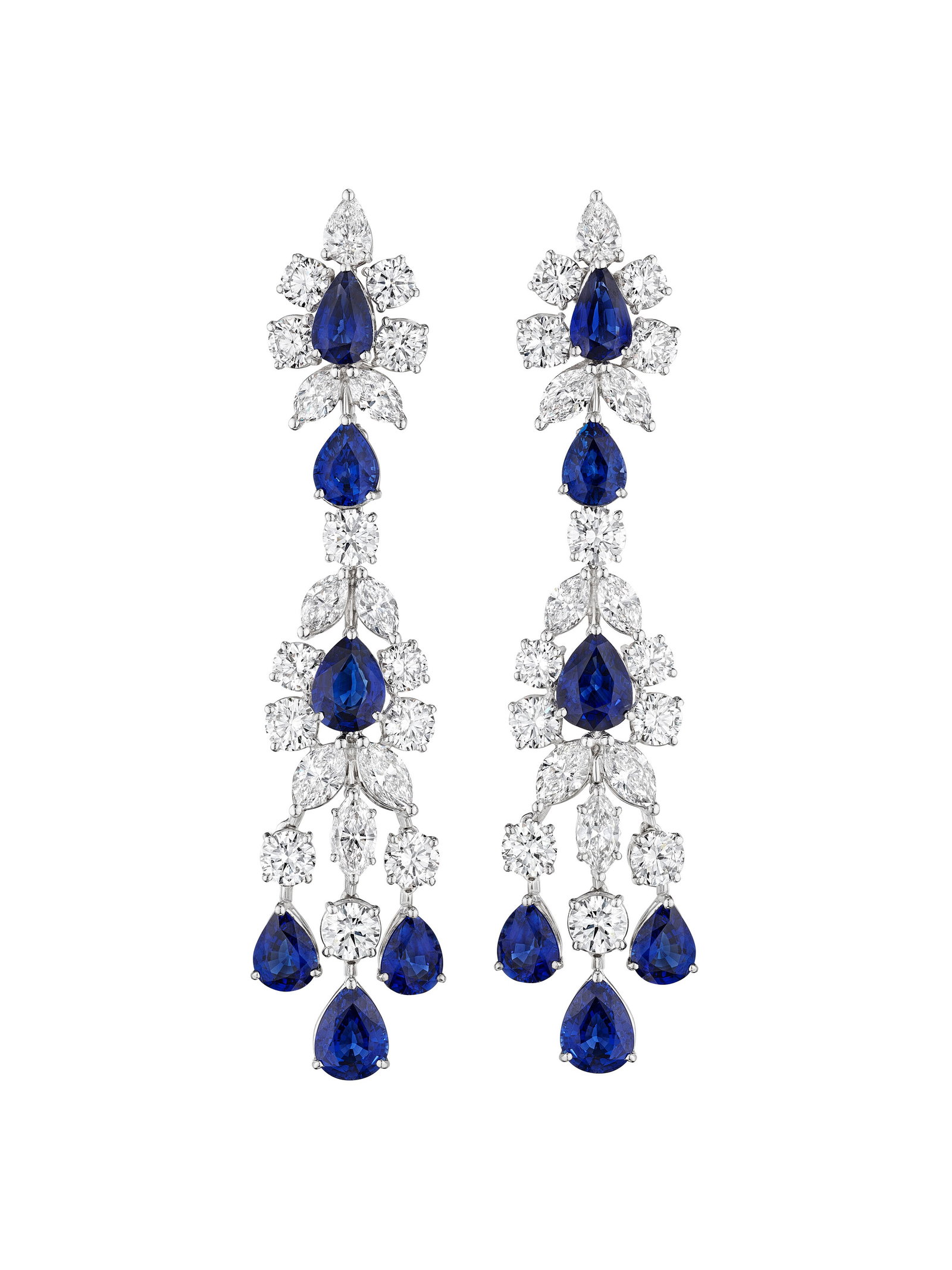 GRAFF SAPPHIRE AND DIAMOND PENDANT-EARRINGS (1 of 2)