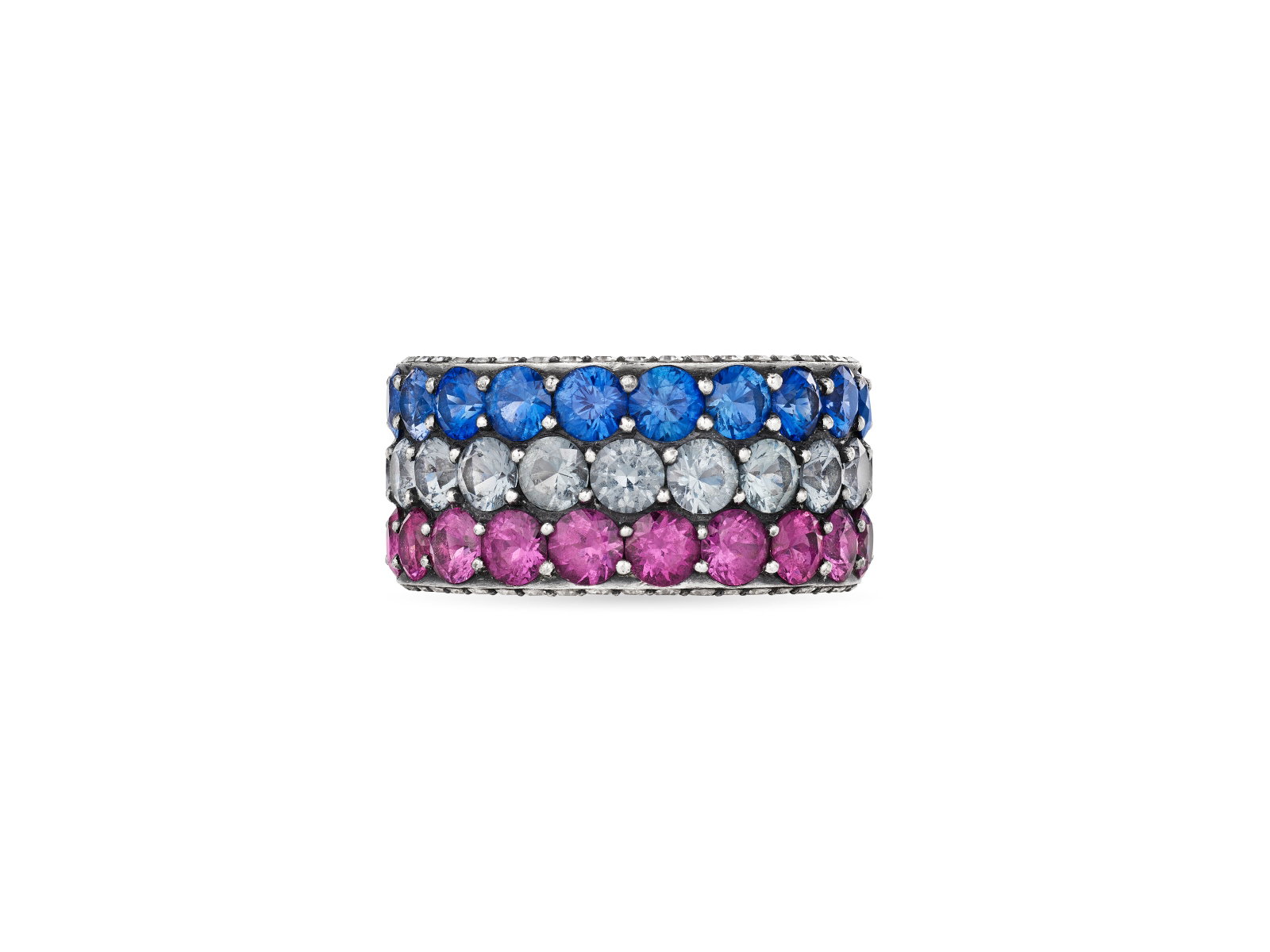 JAR MULTI-GEM AND DIAMOND RING - 3