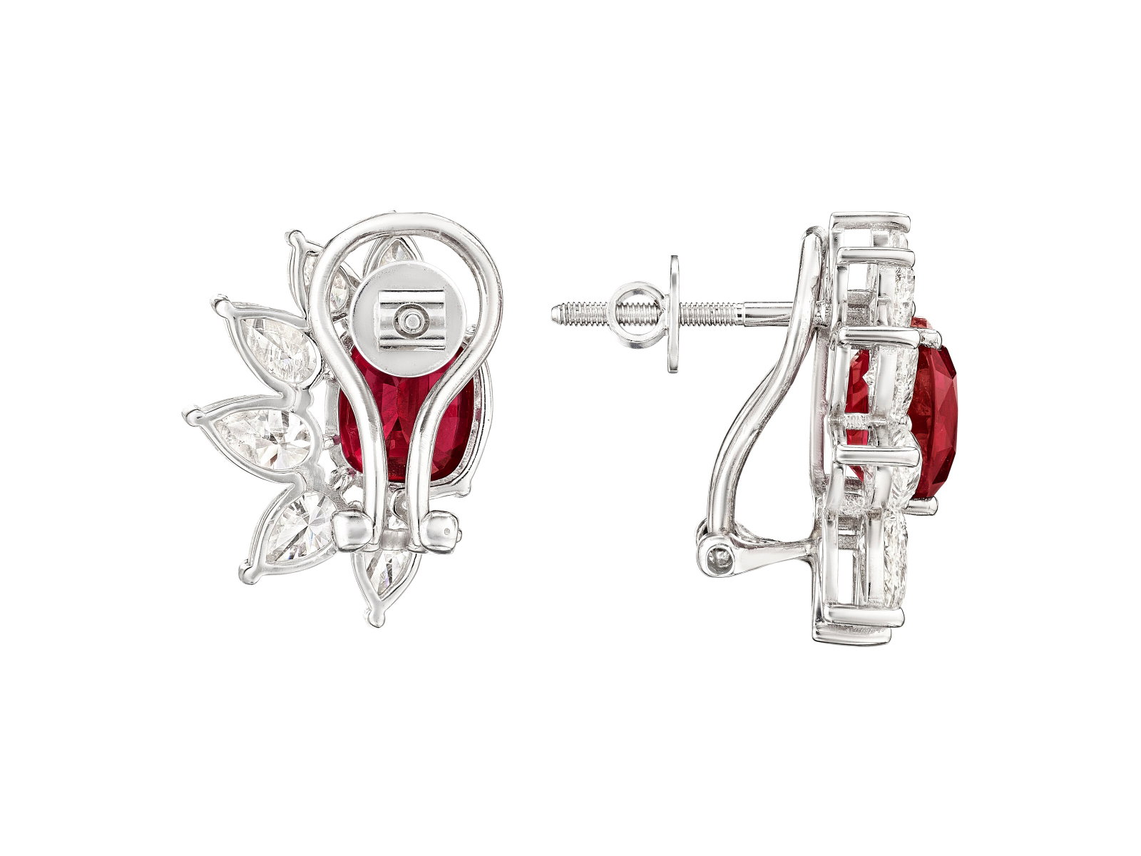 RUBY AND DIAMOND EARRINGS - 3