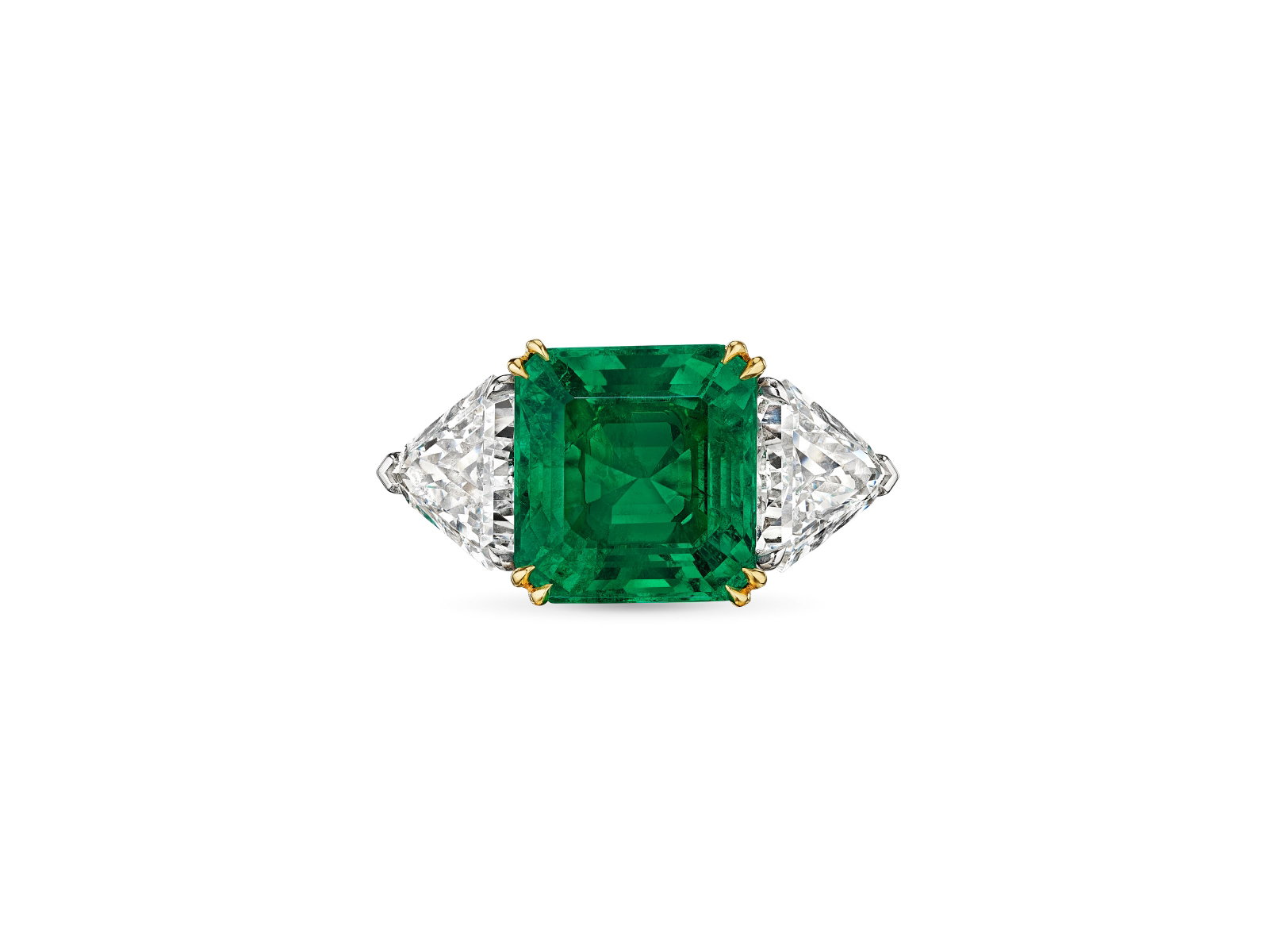 EMERALD AND DIAMOND RING - 4