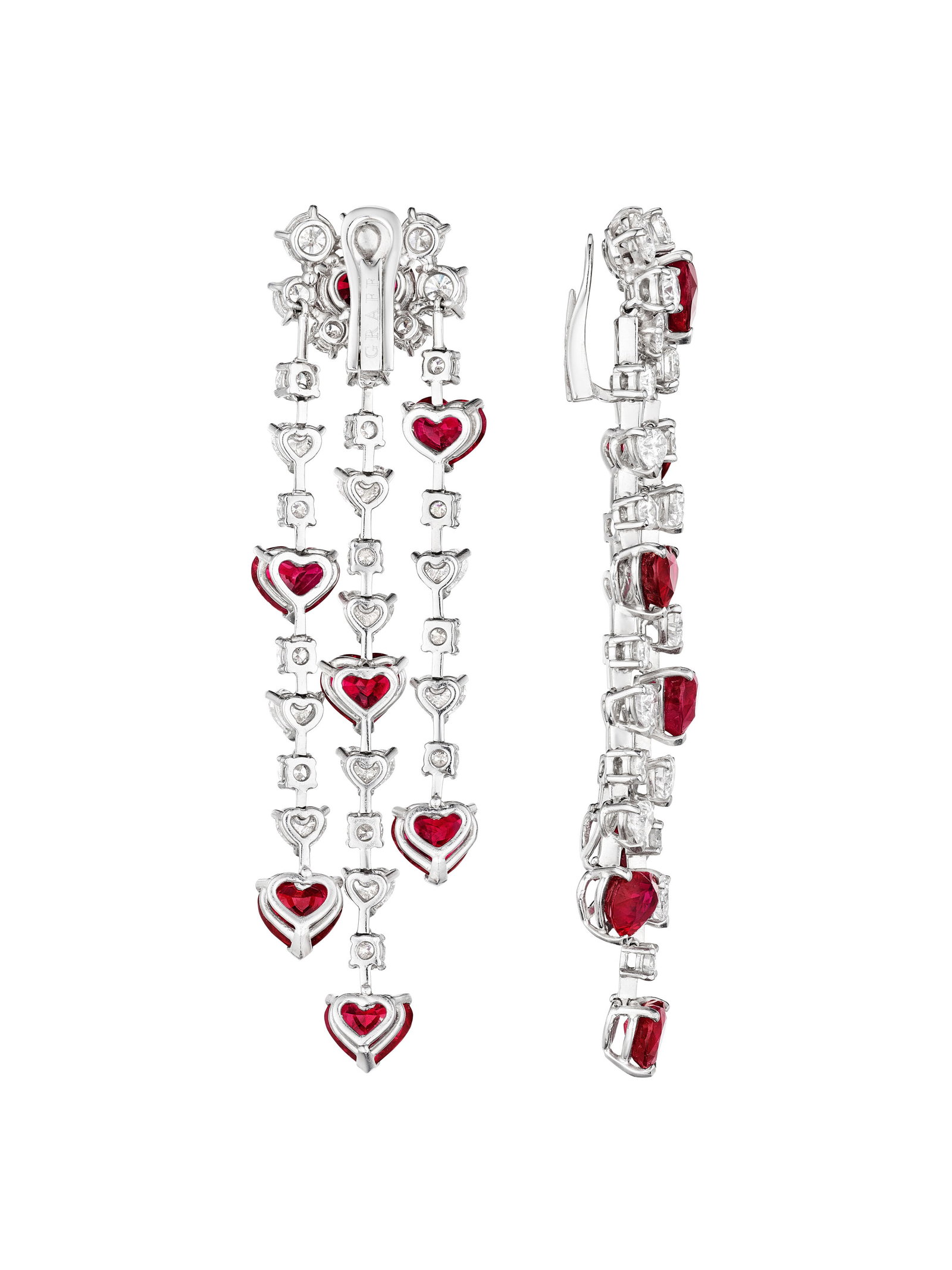 GRAFF RUBY AND DIAMOND ‘WATERFALL’ EARRINGS - 2