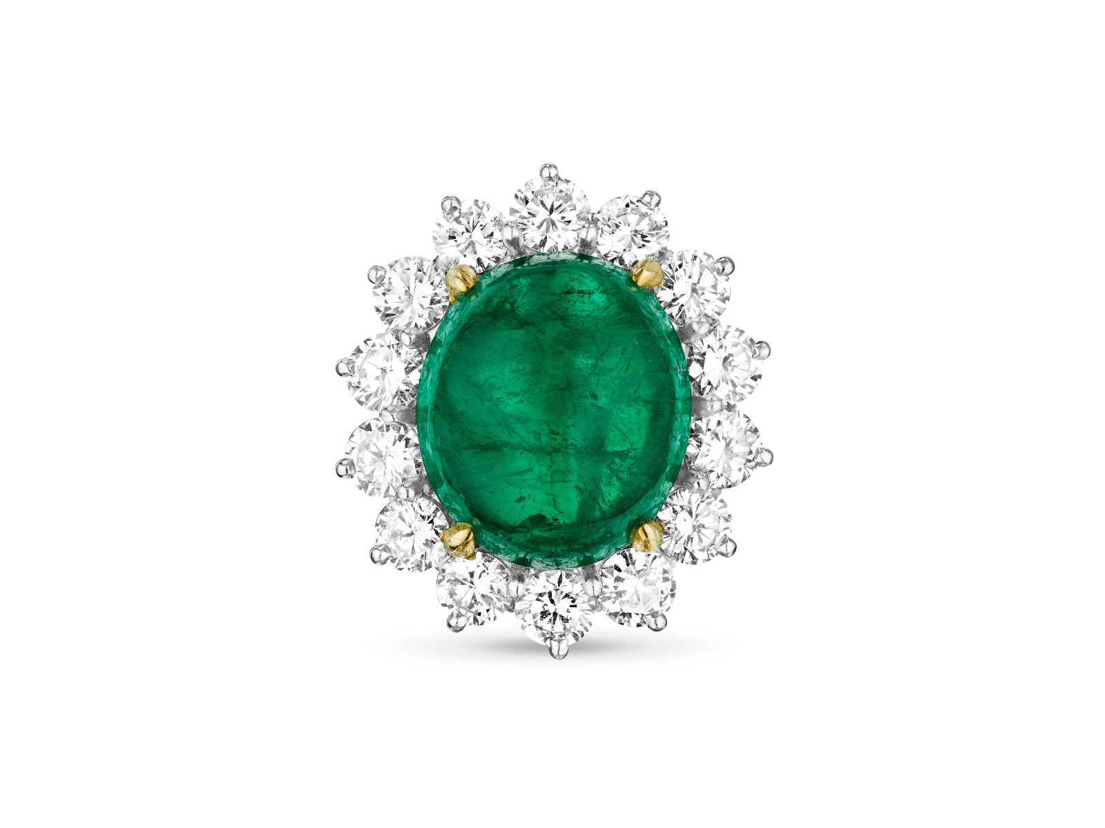 EMERALD AND DIAMOND RING - 4