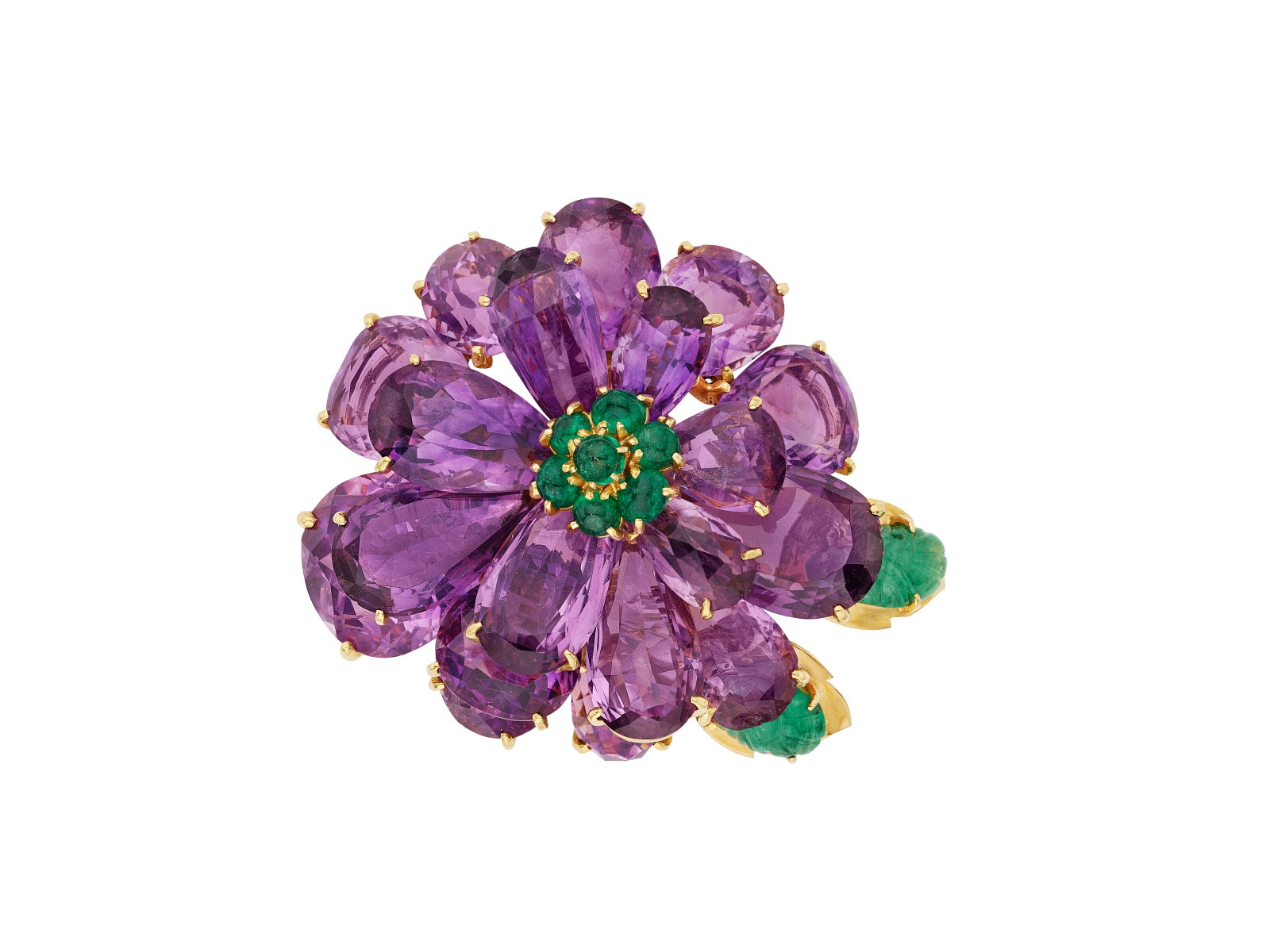 SET OF AMETHYST AND EMERALD JEWELRY, MOUNTED BY CARTIER (1 of 4)
