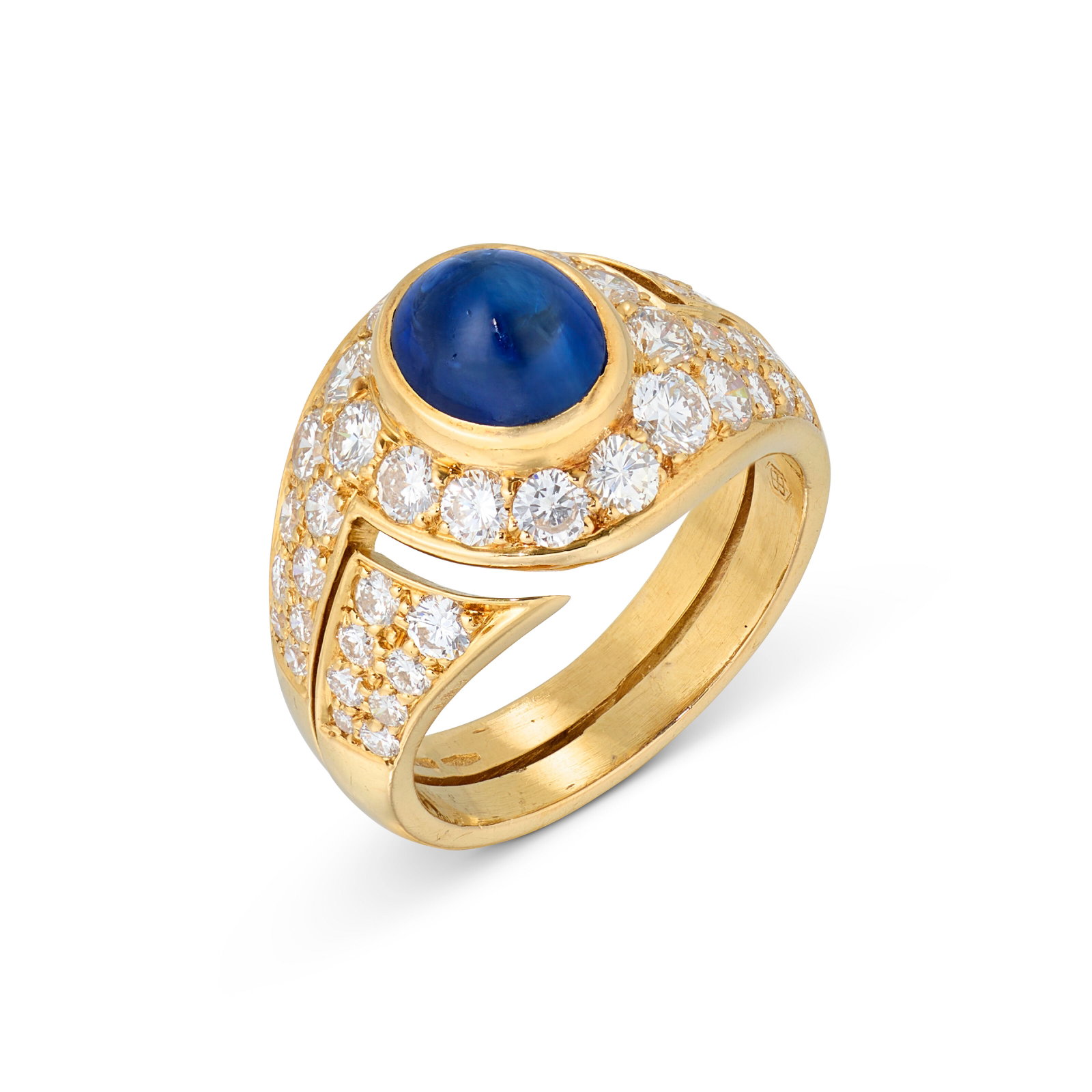 BULGARI SAPPHIRE AND DIAMOND RING (1 of 4)