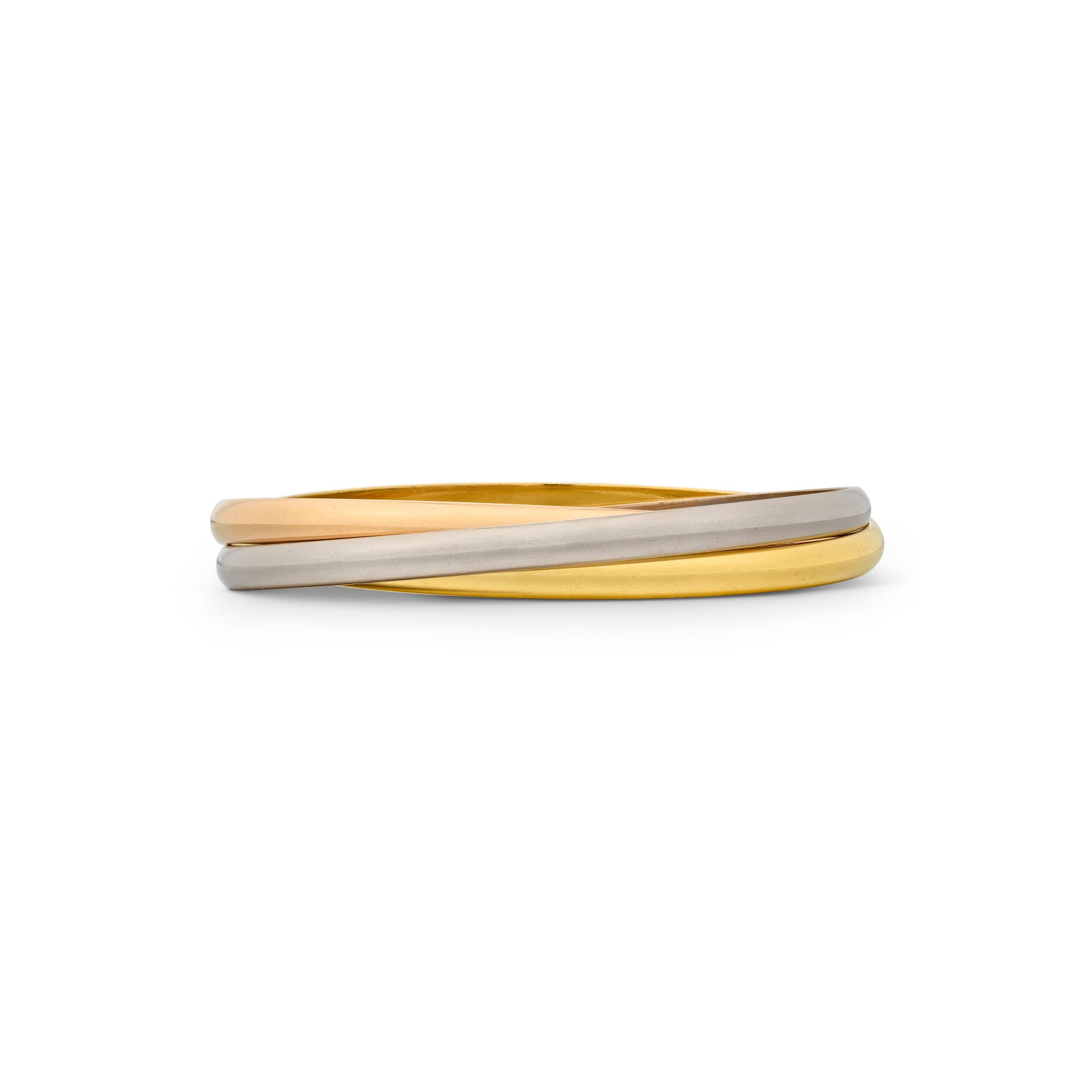 CARTIER 'TRINITY' BANGLE AND RING SET - 4