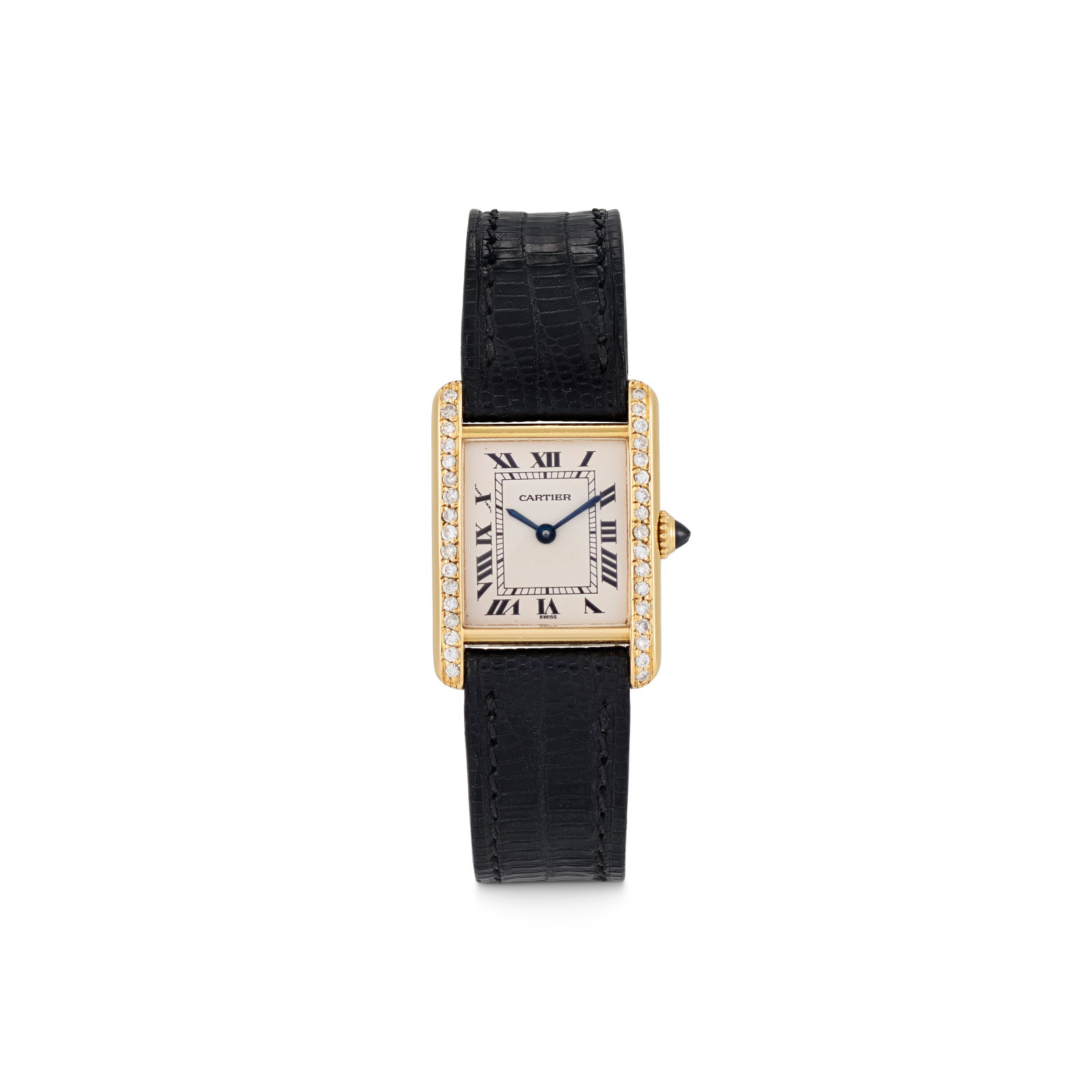 CARTIER LADY'S GOLD AND DIAMOND 'TANK' WRISTWATCH, REF. 1334 (1 of 4)