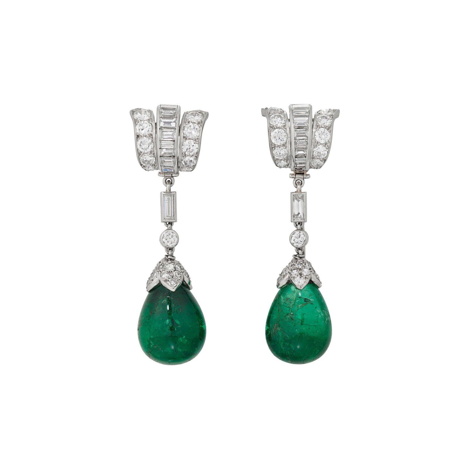 ART DÉCO EMERALD AND DIAMOND EARRINGS (1 of 3)