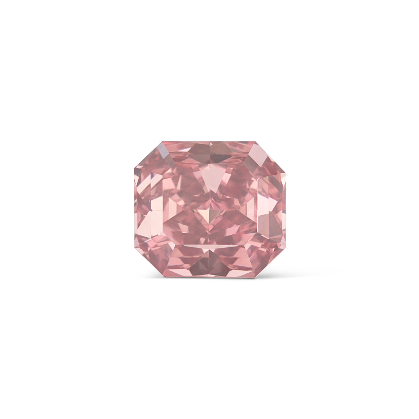 UNMOUNTED COLOURED DIAMOND: Details Fancy Deep Pink cut-cornered rectangular mixed-cut diamond of 0.82 carat GIA, 2024, report no. 2155764856: 0.82 carat, Fancy Deep Pink, natural colour, VVS2 clarity Size/Dimensions: 5.68 x