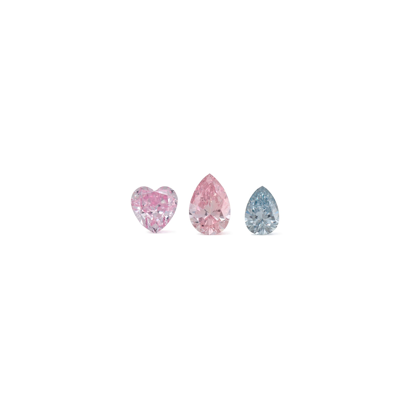 Details Fancy Light Gray-Blue pear brilliant-cut diamond of 0.10 carat GIA, 2013, report no.: Details Fancy Light Gray-Blue pear brilliant-cut diamond of 0.10 carat GIA, 2013, report no. 1152754391: 0.10 carat, Fancy Light Gray-Blue, natural colour Fancy Purplish Pink heart modified