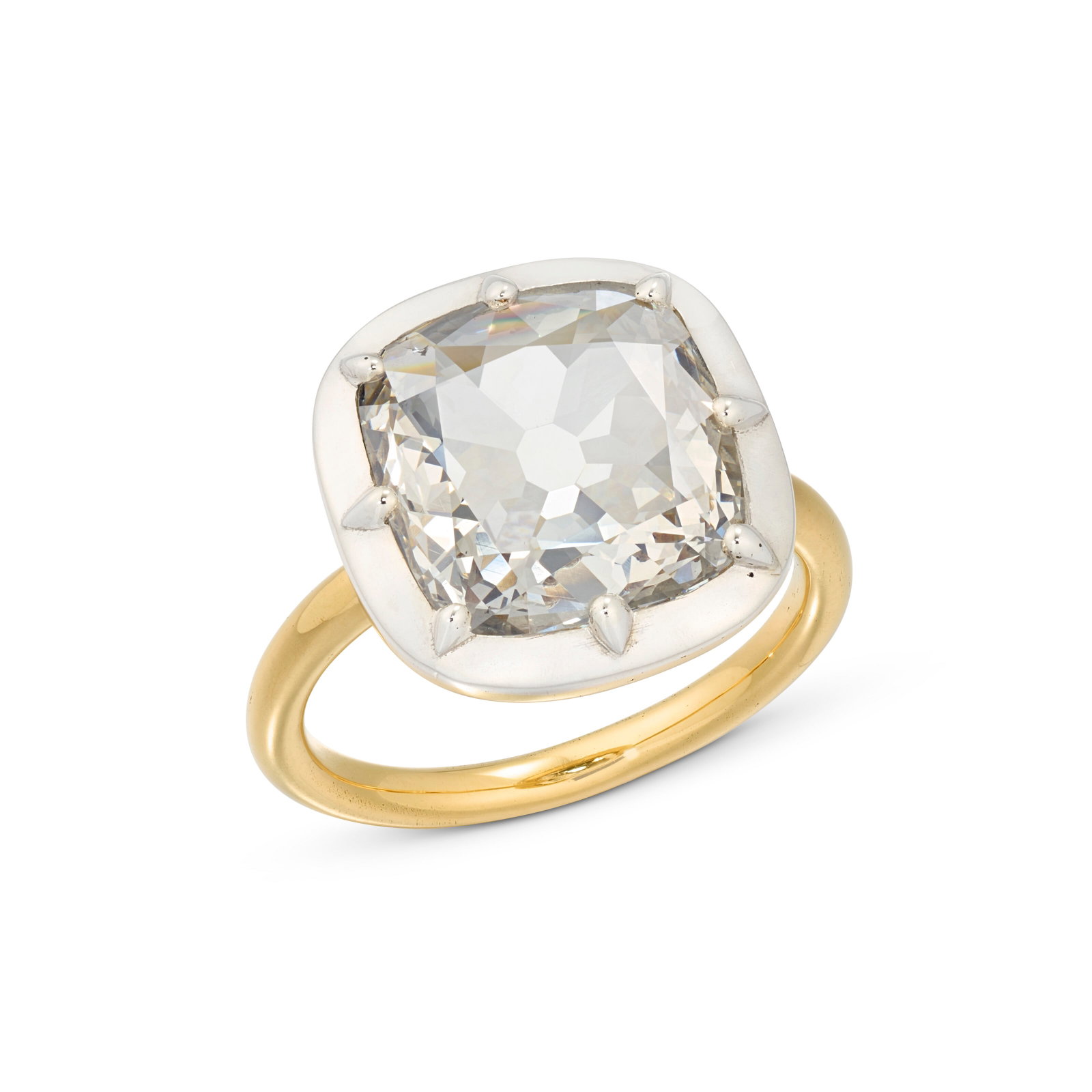 DIAMOND RING: Details Cushion brilliant-cut diamond of 3.11 carats, in a rubover collet-setting GIA, 2024, report no. 6501050064: 3.11 carats, I colour, SI1 clarity, laser inscription Size/Dimensions: UK ring size 