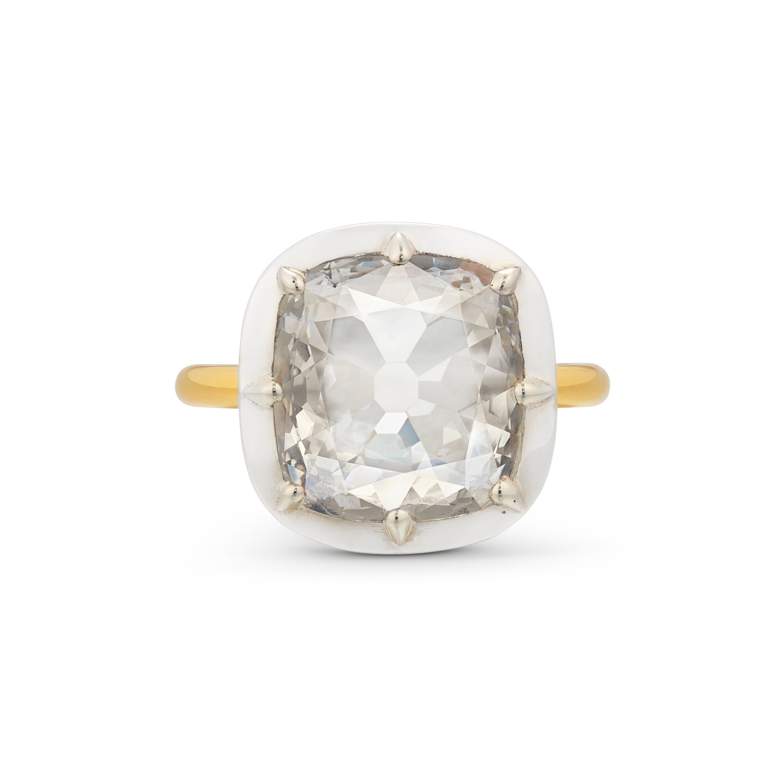 Details Cushion brilliant-cut diamond of 3.11 carats, in a rubover collet-setting GIA, 2024, report - 2