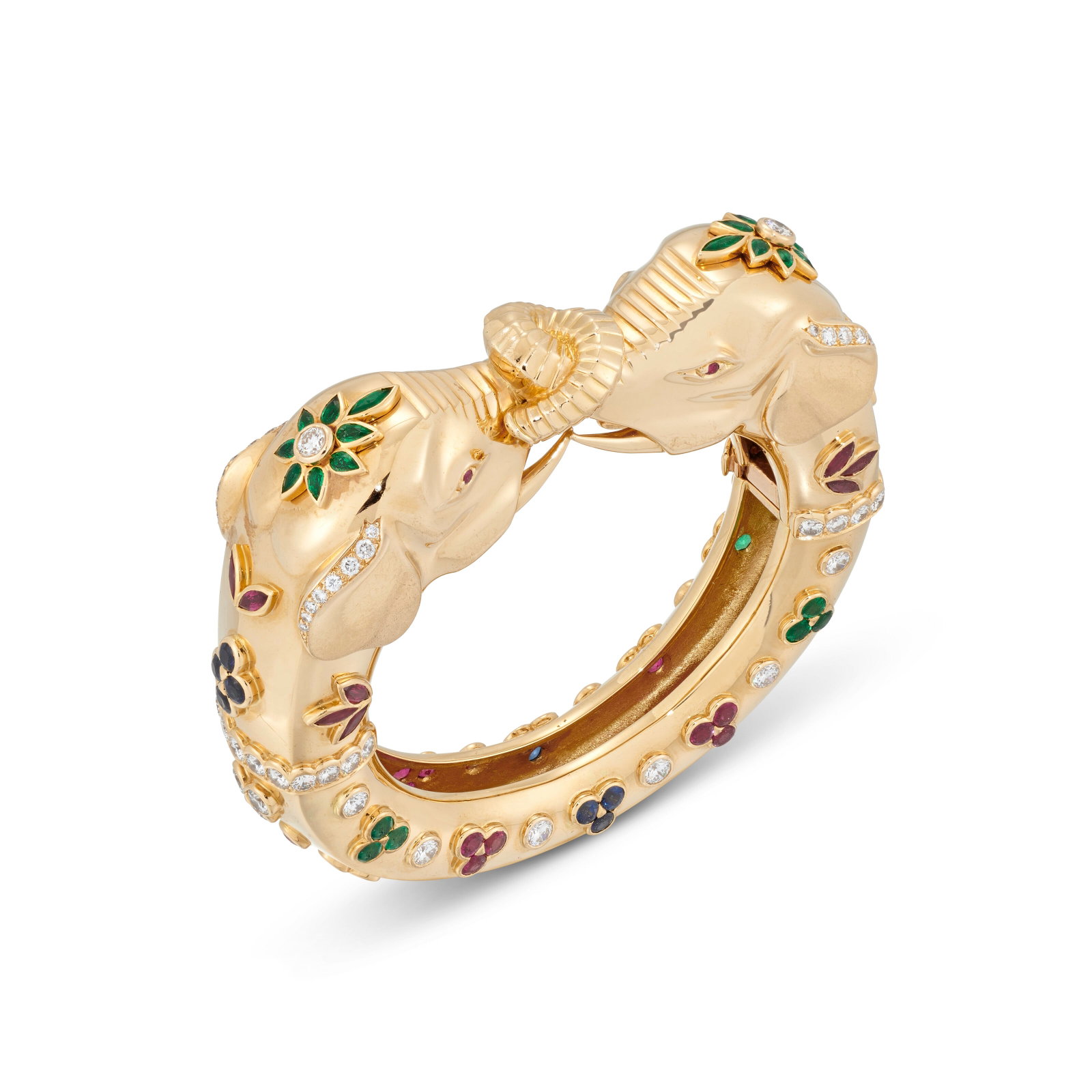 CARTIER SAPPHIRE, RUBY, EMERALD AND DIAMOND ‘RAJASTAN’ BANGLE (1 of 3)