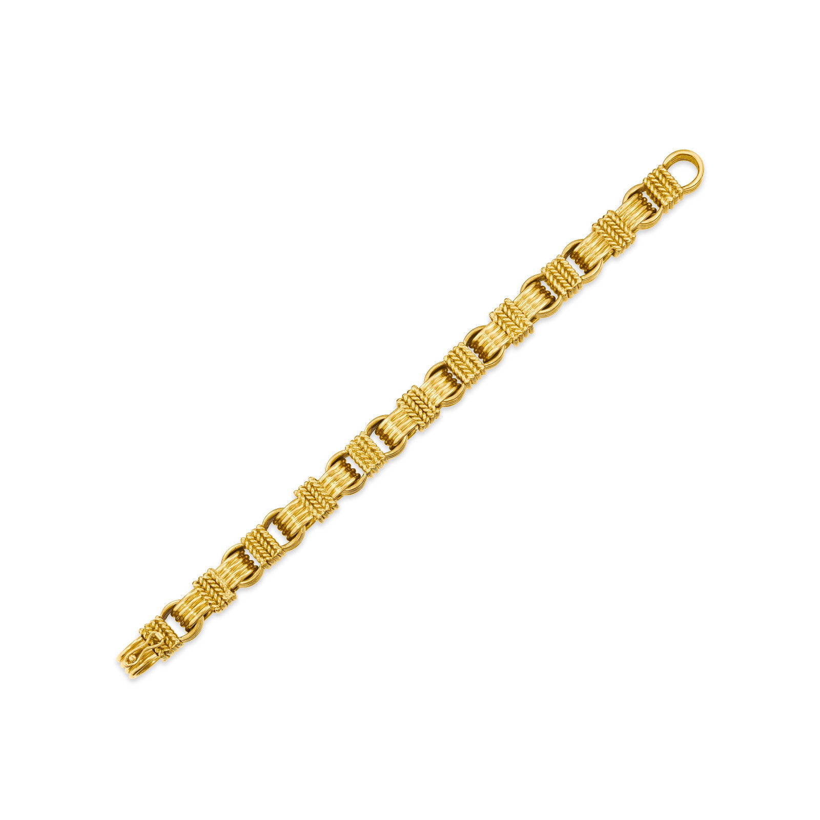TIFFANY & CO. GOLD LINK BRACELET: TIFFANY & CO. GOLD LINK BRACELET Details Yellow gold, circa 1960, signed Tiffany & Co. Size/Dimensions: 19.1 cm (71⁄2 in) Gross Weight: 74.7 grams