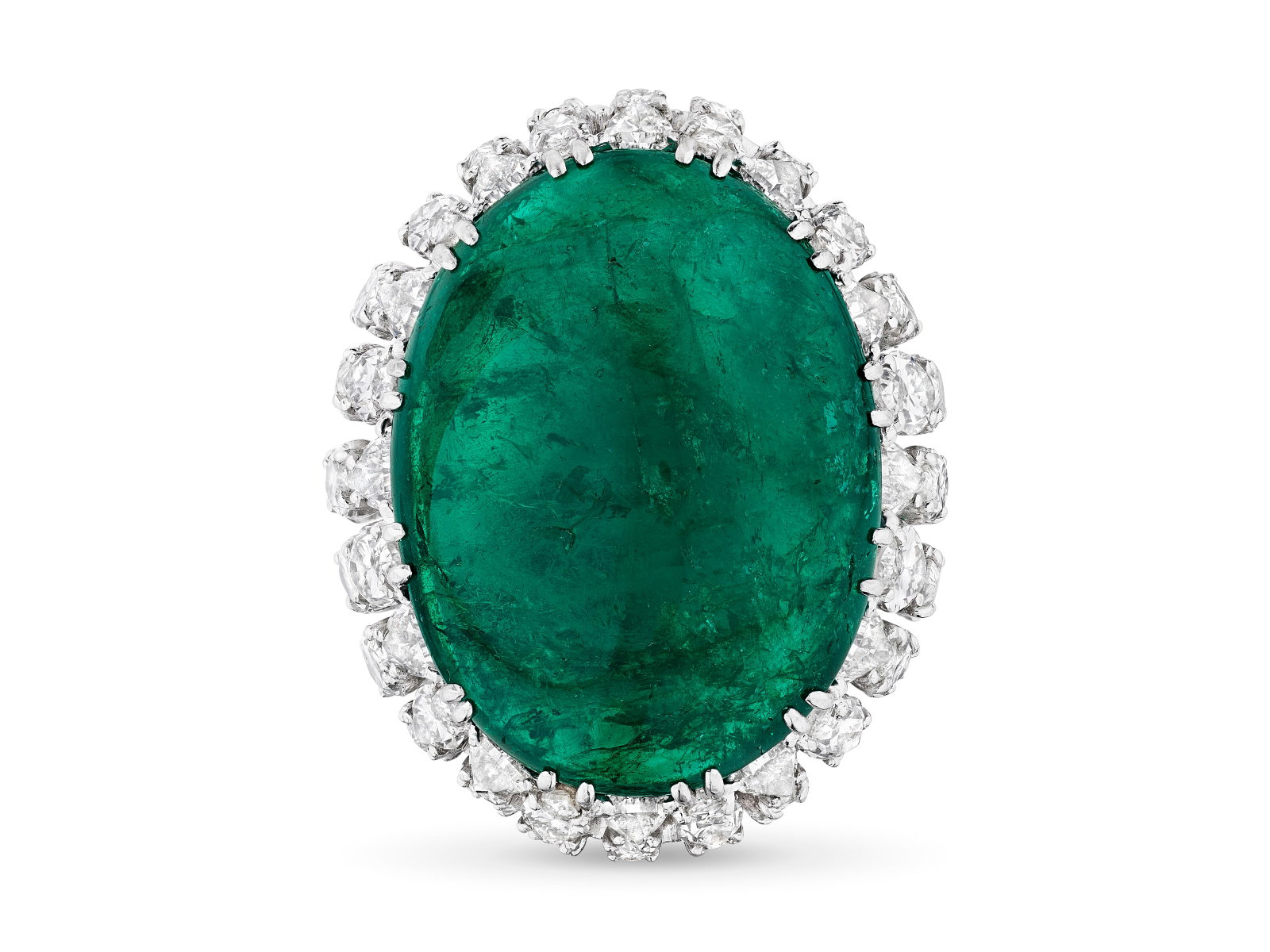 EMERALD AND DIAMOND RING - 3