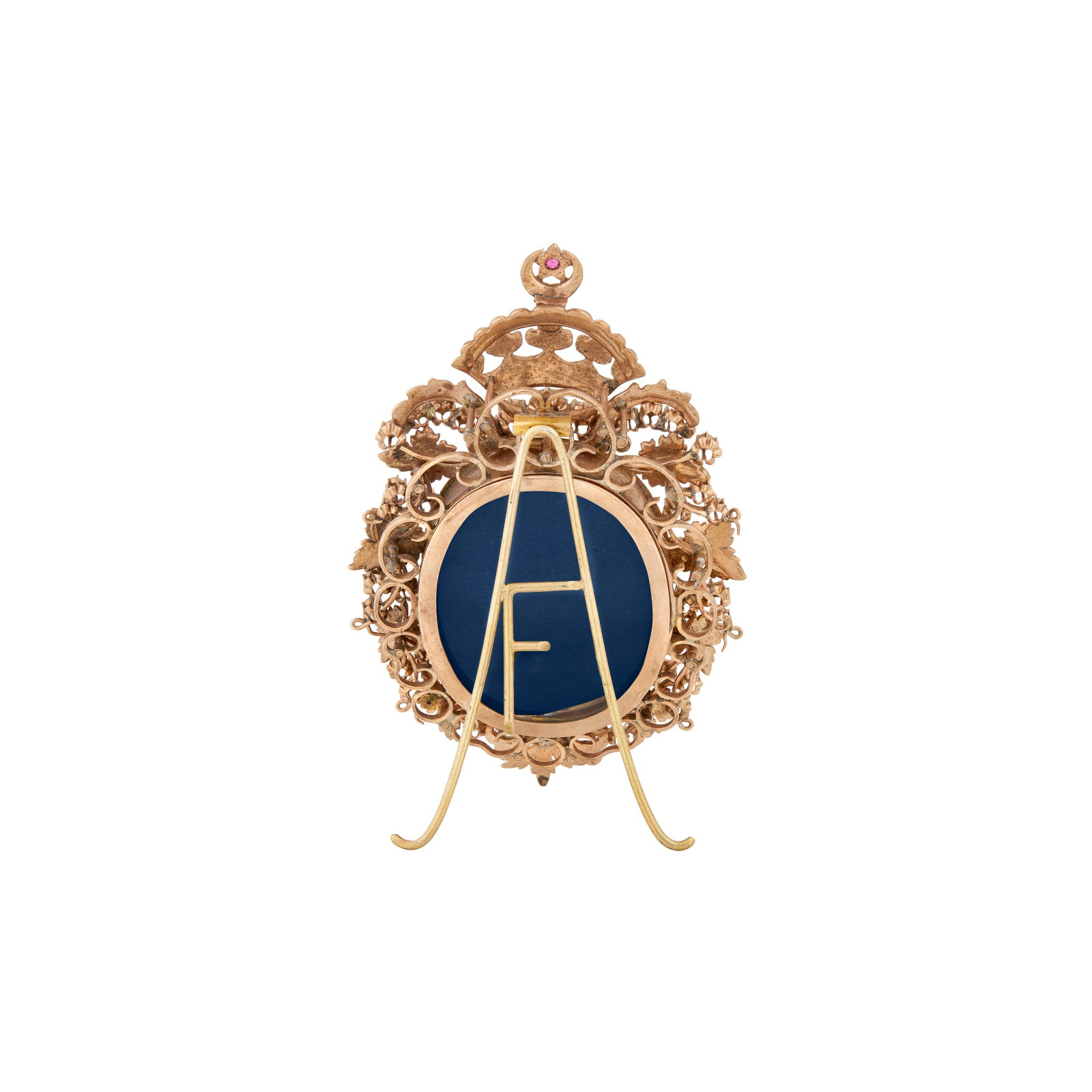 ANTIQUE RUBY AND DIAMOND FRAME - 3