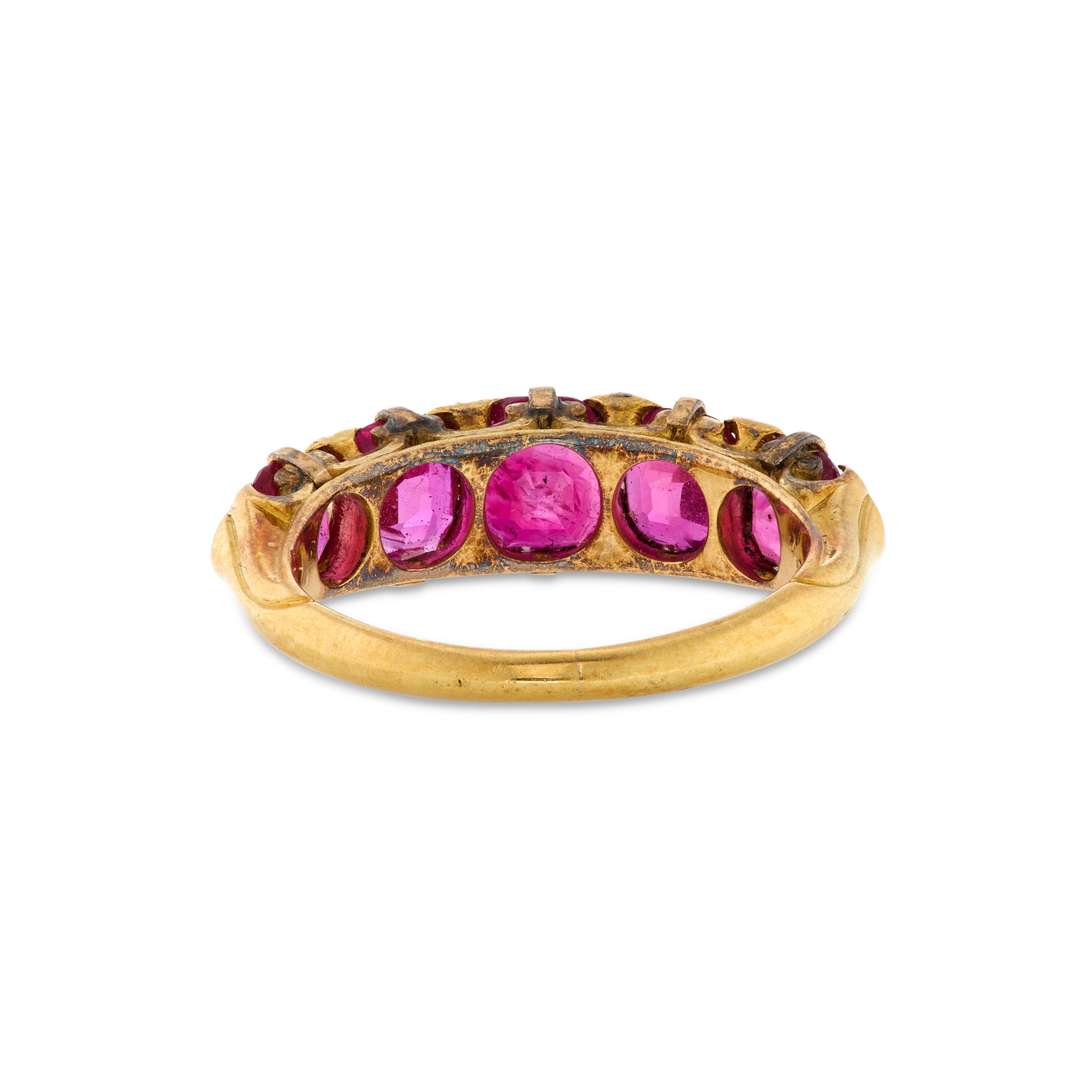 ANTIQUE RUBY AND DIAMOND RING - 4