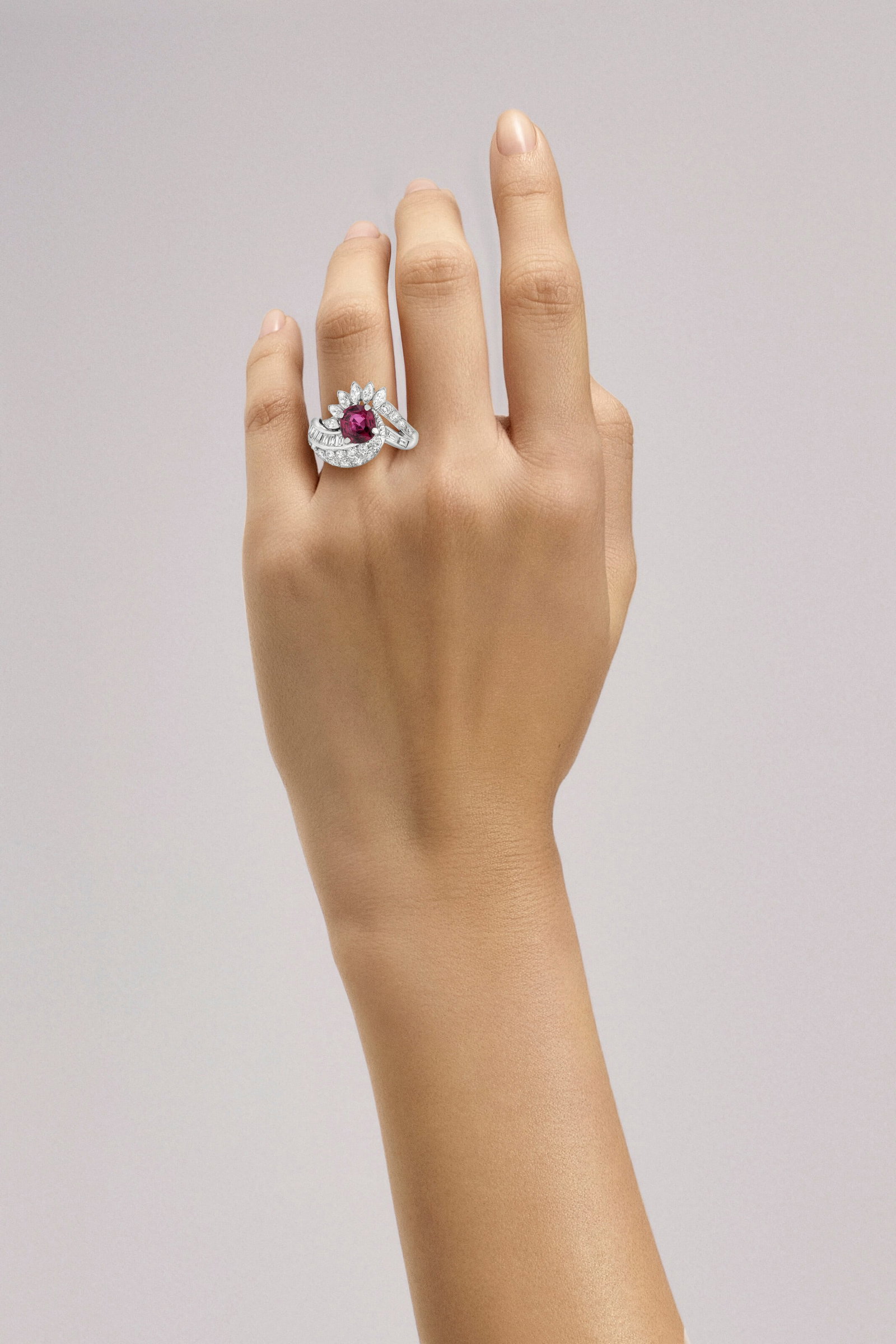 RUBY AND DIAMOND RING - 2