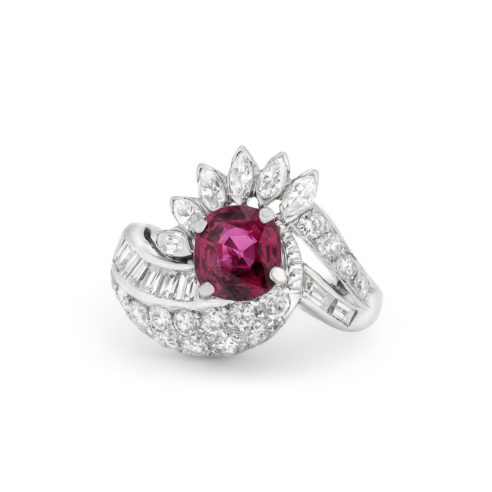 RUBY AND DIAMOND RING - 4