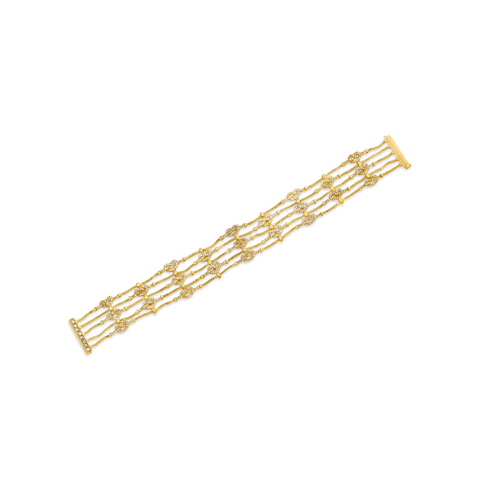 ANTIQUE DIAMOND AND GOLD BRACELET (1 of 3)