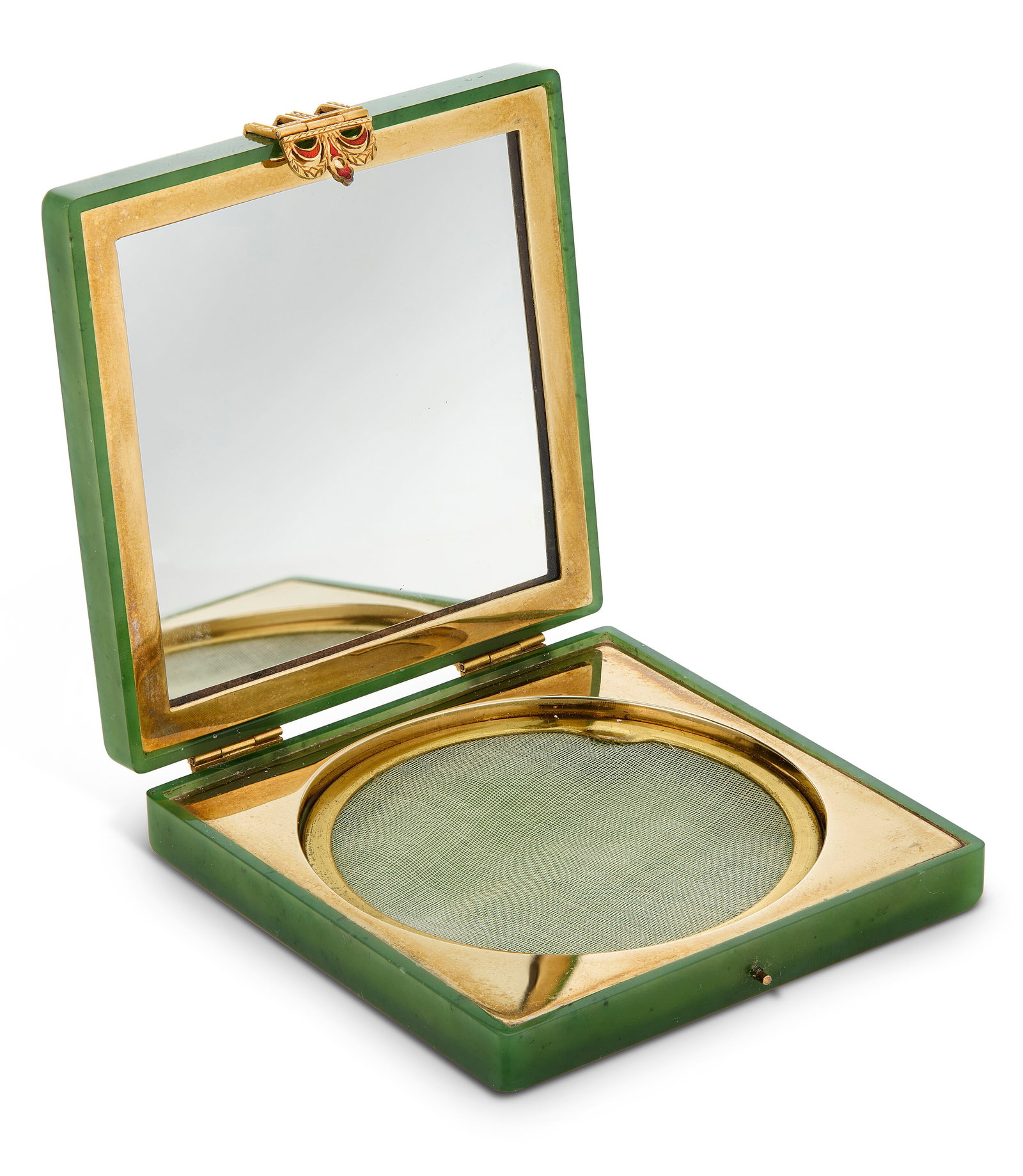 ART DECO JADE AND ENAMEL CASE - 2