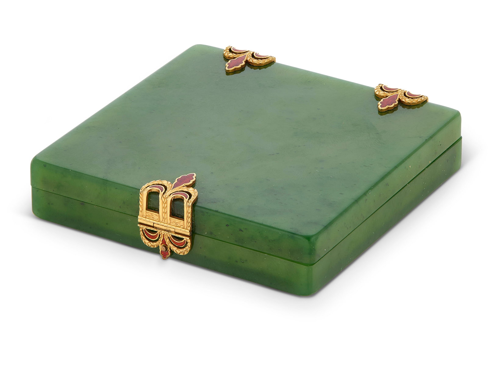 ART DECO JADE AND ENAMEL CASE - 3
