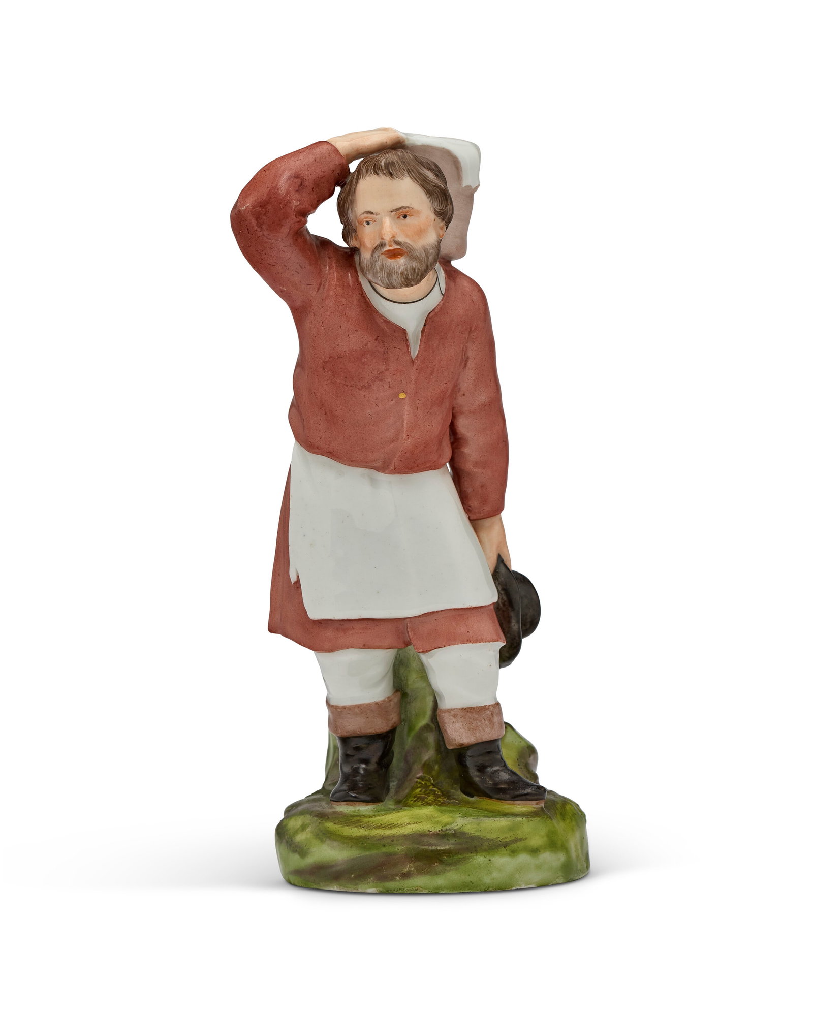 A RUSSIAN PORCELAIN FIGURE OF AN ICE VENDOR FROM THE 'VENDORS AND CRAFTSMEN' SERIES BY THE IMPERIAL: A RUSSIAN PORCELAIN FIGURE OF AN ICE VENDOR FROM THE 'VENDORS AND CRAFTSMEN' SERIES BY THE IMPERIAL PORCELAIN FACTORY, ST. PETERSBURG, PERIOD OF CATHERINE II, 1780-1790S Details Realistically modeled 