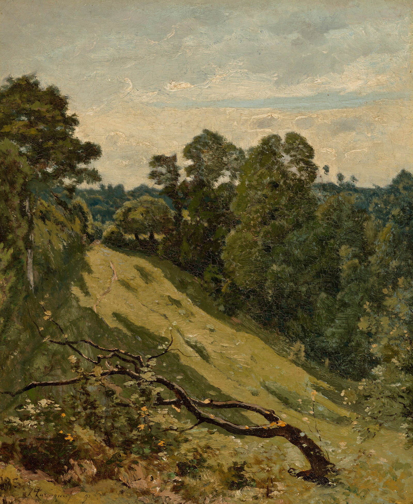 HENRI-JOSEPH HARPIGNIES (French, 1819-1916) Forêt de Fontainebleau (1 of 3)