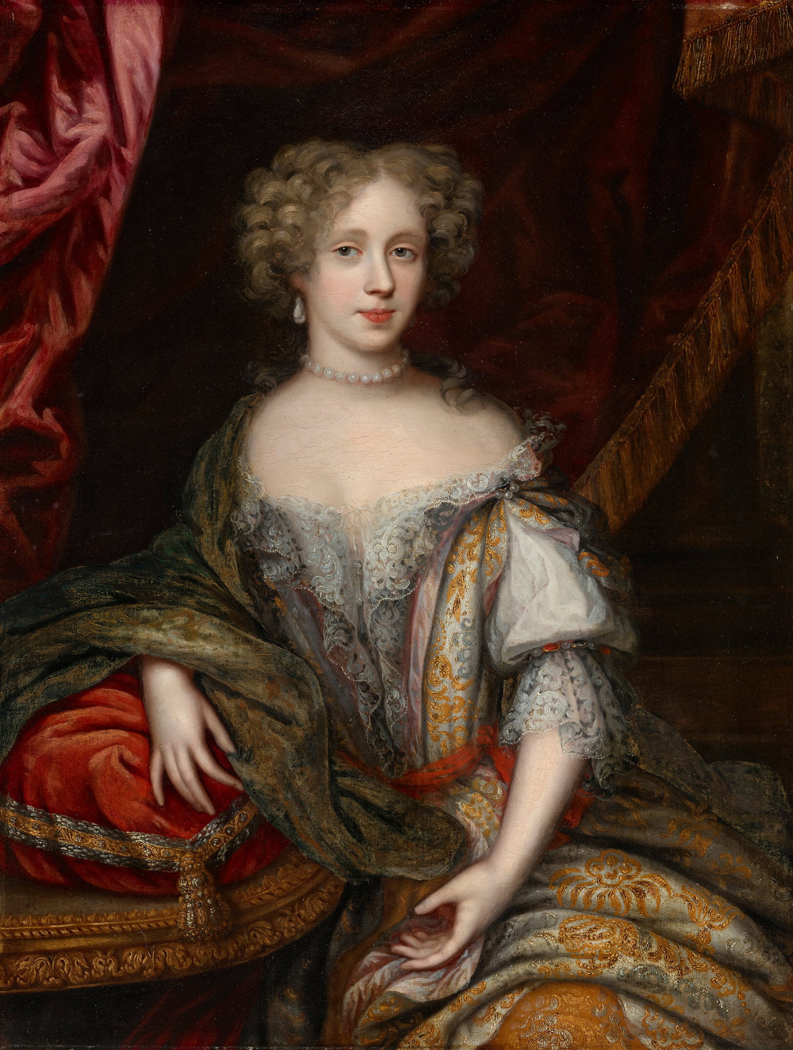 HENRI GASCAR (PARIS 1634/ 5-1701 ROME) Portrait of a lady, three-quarter length, seated, with her (1 of 3)