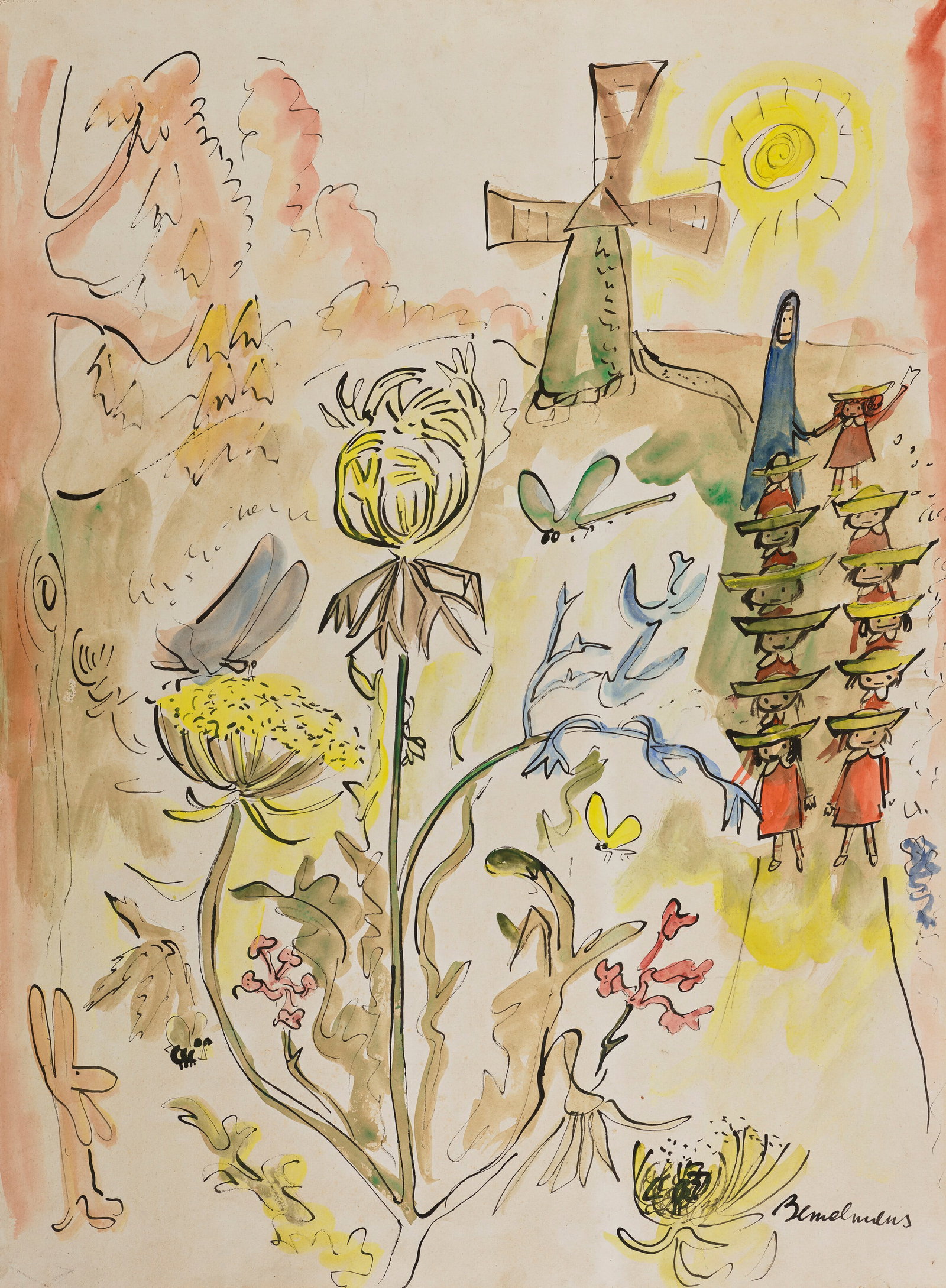 LUDWIG BEMELMANS (1898-1962) Madeline in a garden with a windmill (1 of 4)
